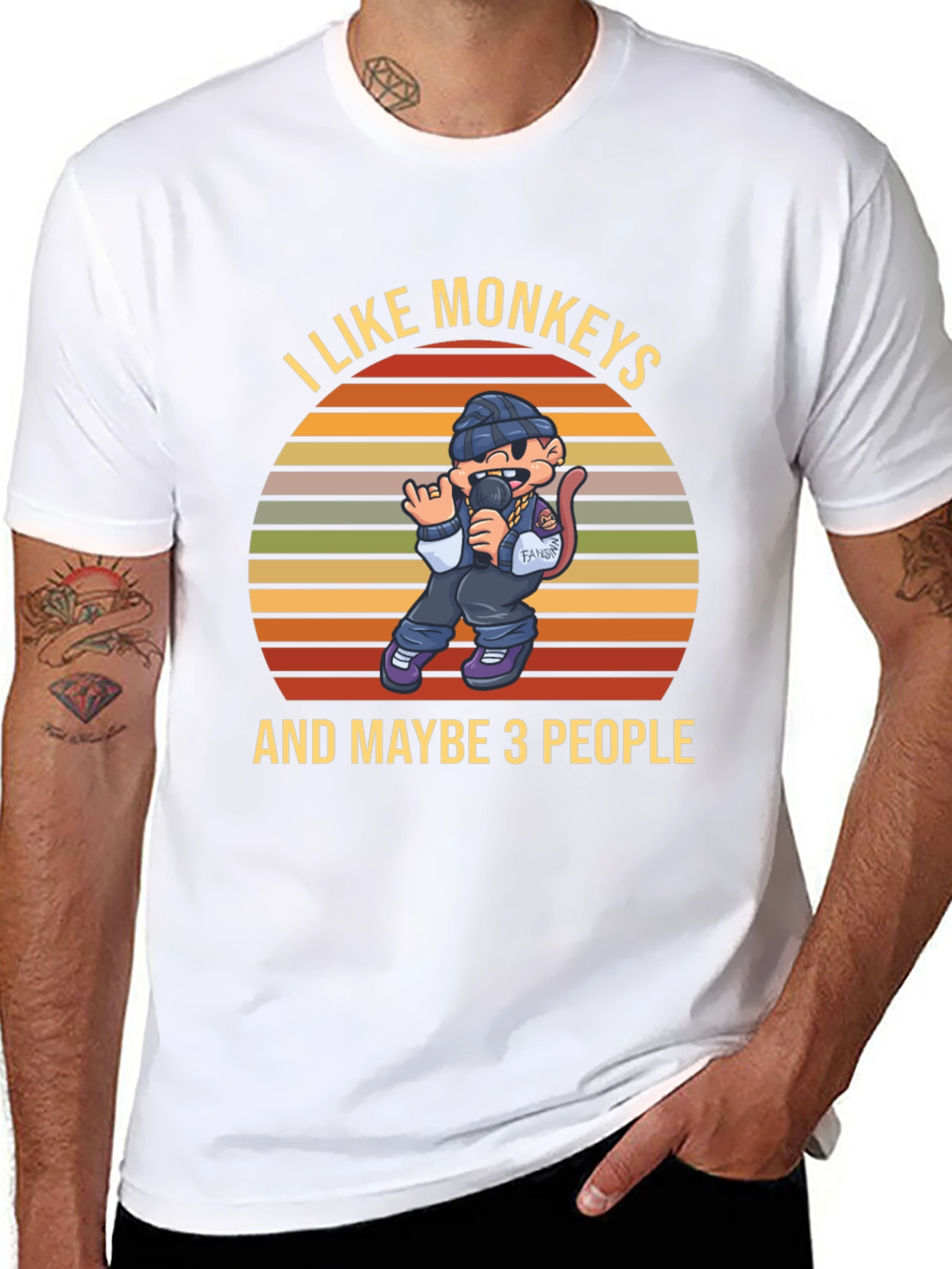 I Like Monkeys T-Shirt Funny Graphic Tee