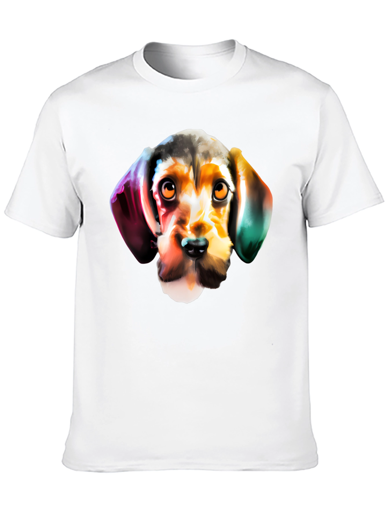 Dog Graphic Print Black Casual T-Shirt