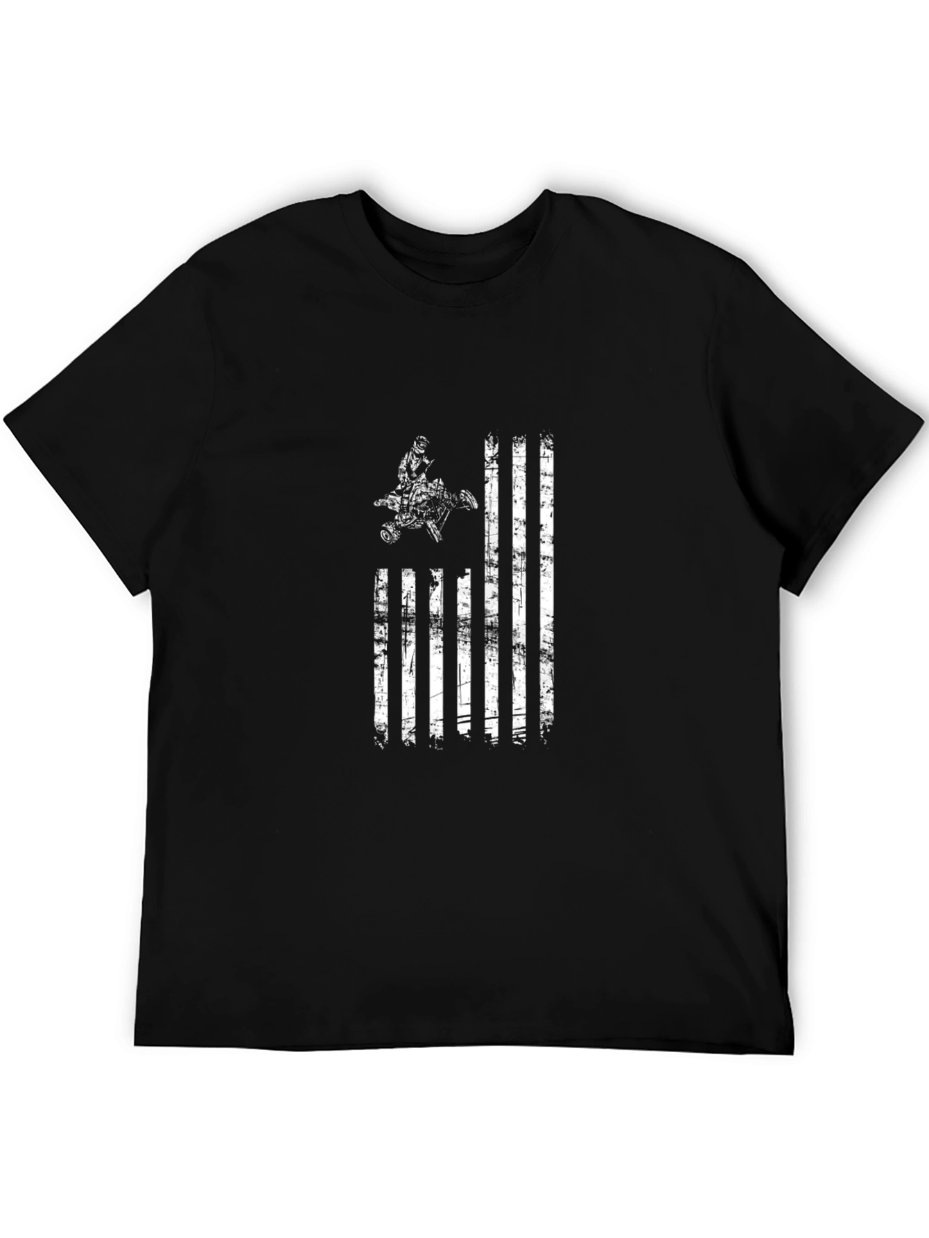 Distressed ATV American Flag Graphic Tee