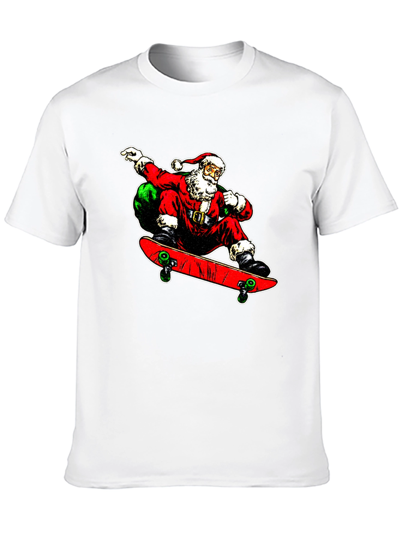 Santa Skate T-Shirt - Holiday Cool