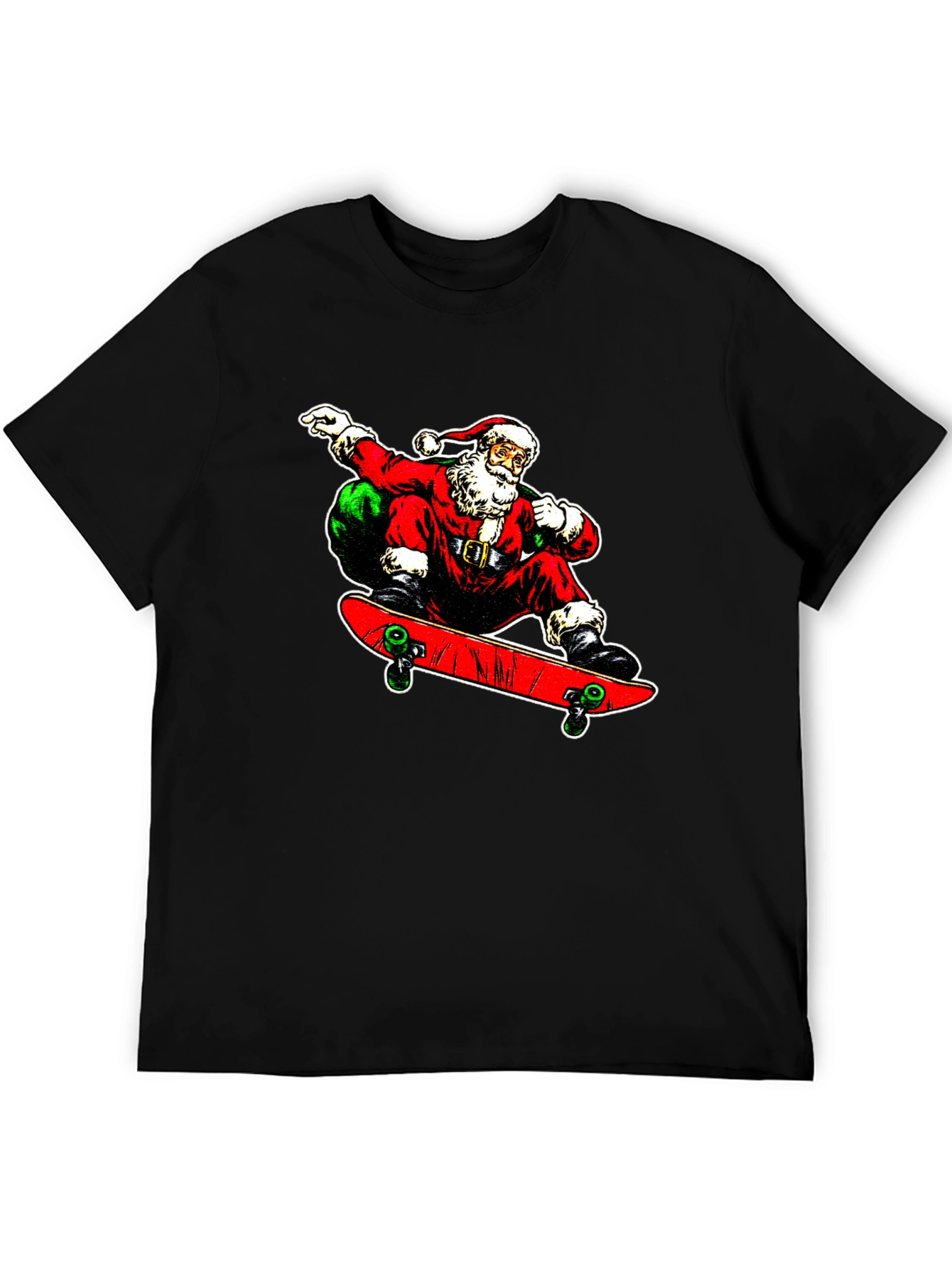 Santa Skate T-Shirt - Holiday Cool