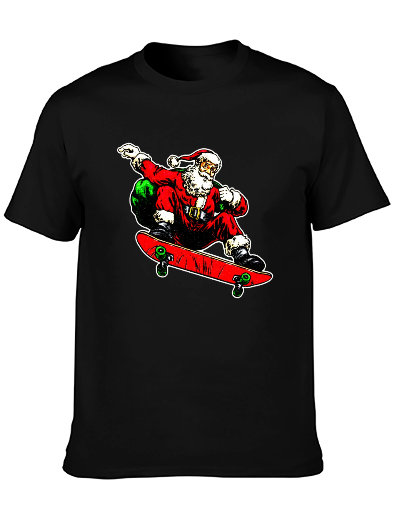 Santa Skate T-Shirt - Holiday Cool