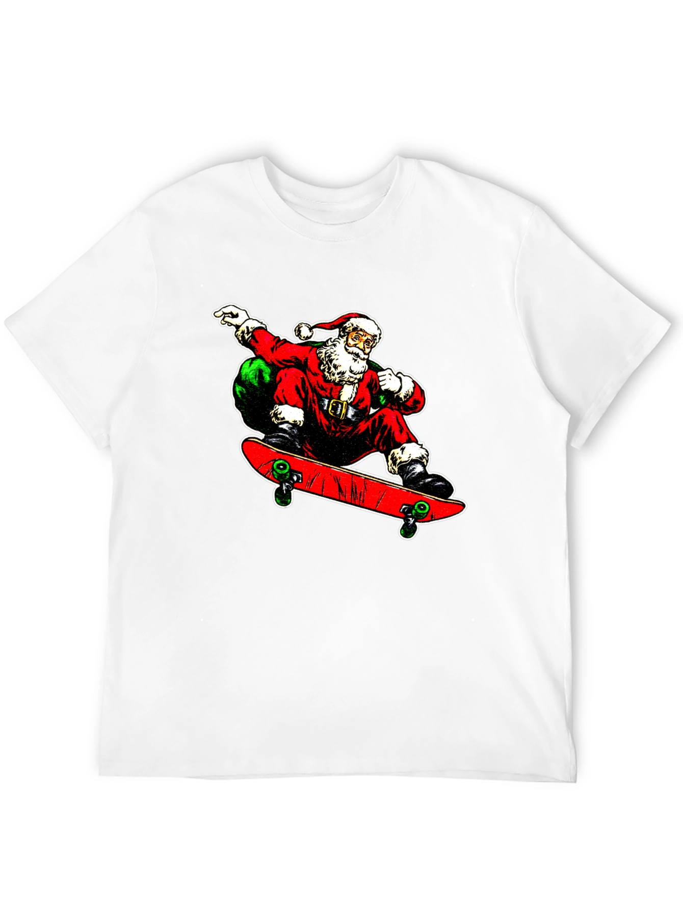 Santa Skate T-Shirt - Holiday Cool