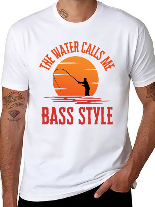 Bass Style Fishing T-Shirt - Water Calls Me