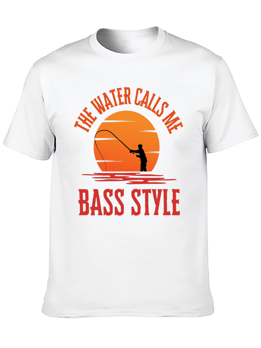 Bass Style Fishing T-Shirt - Water Calls Me