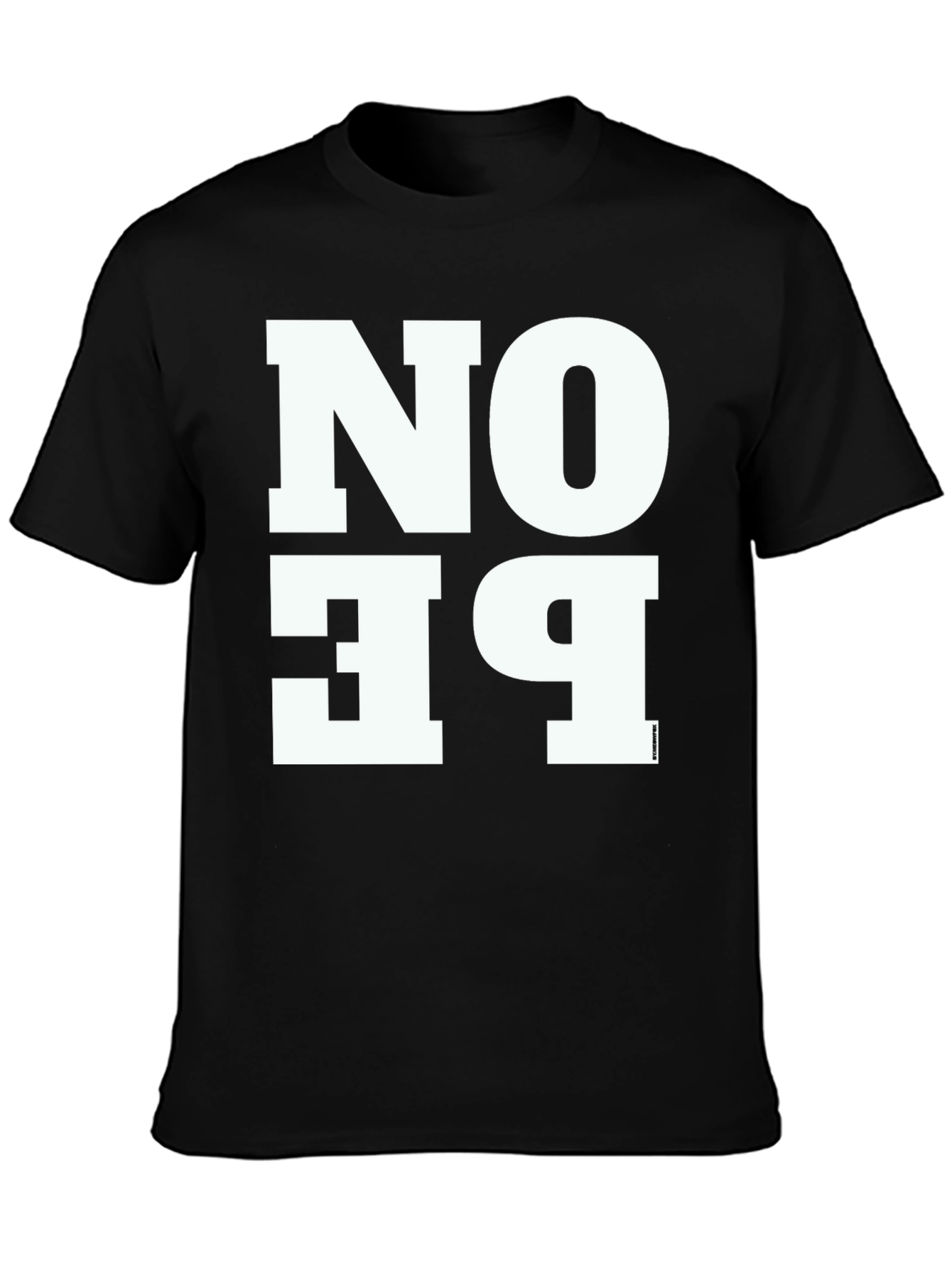 No Pe T-Shirt - Black Cotton Blend Graphic Tee