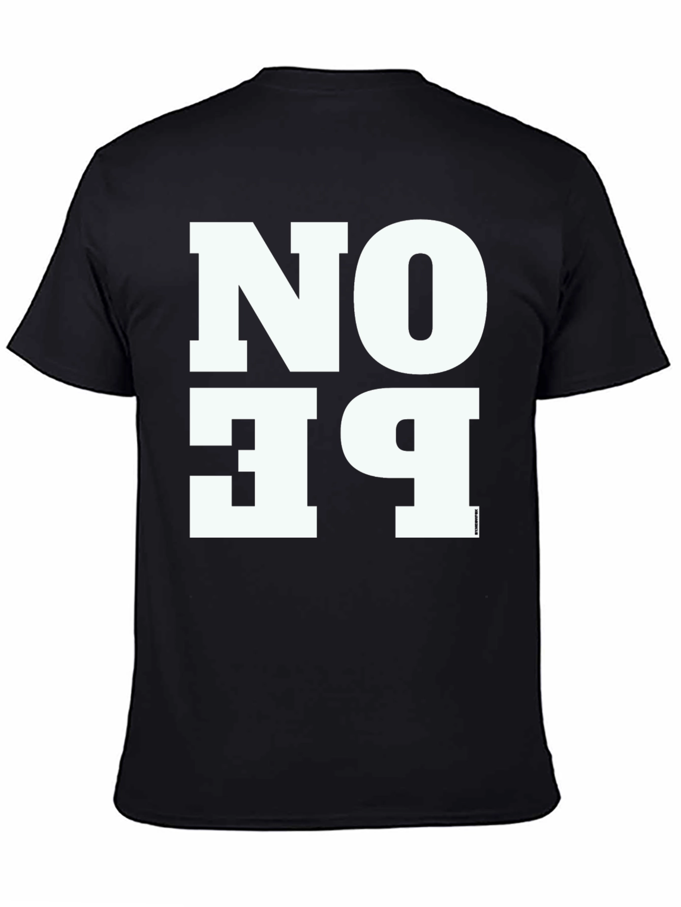 No Pe T-Shirt - Black Cotton Blend Graphic Tee