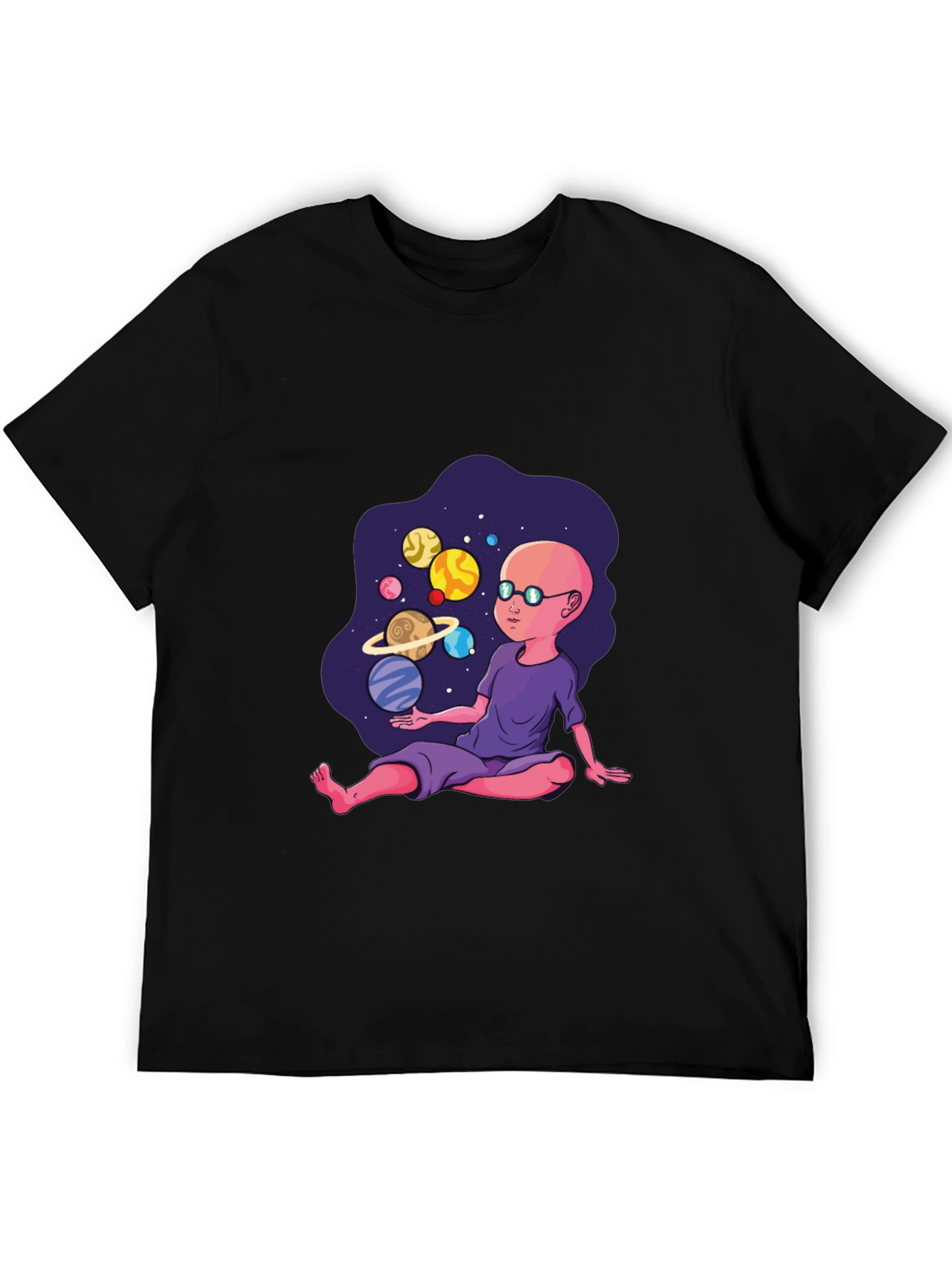 Cosmic Kid Graphic T-Shirt - Black Cotton Tee