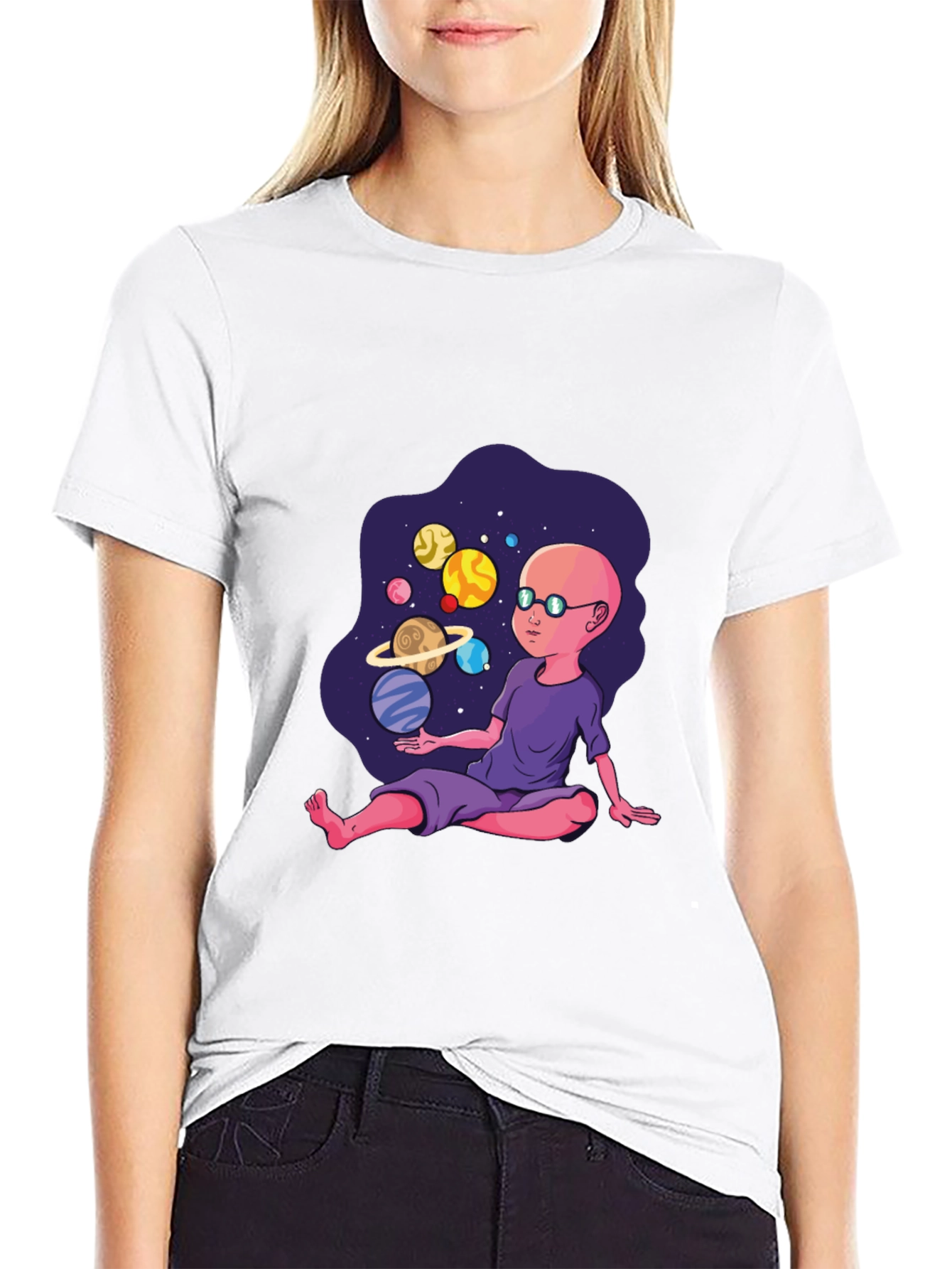 Cosmic Kid Graphic T-Shirt - Black Cotton Tee