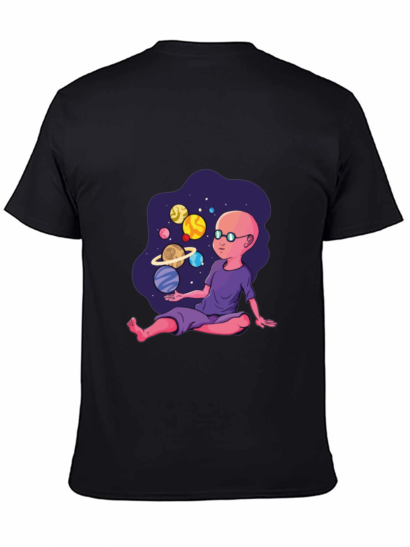 Cosmic Kid Graphic T-Shirt - Black Cotton Tee