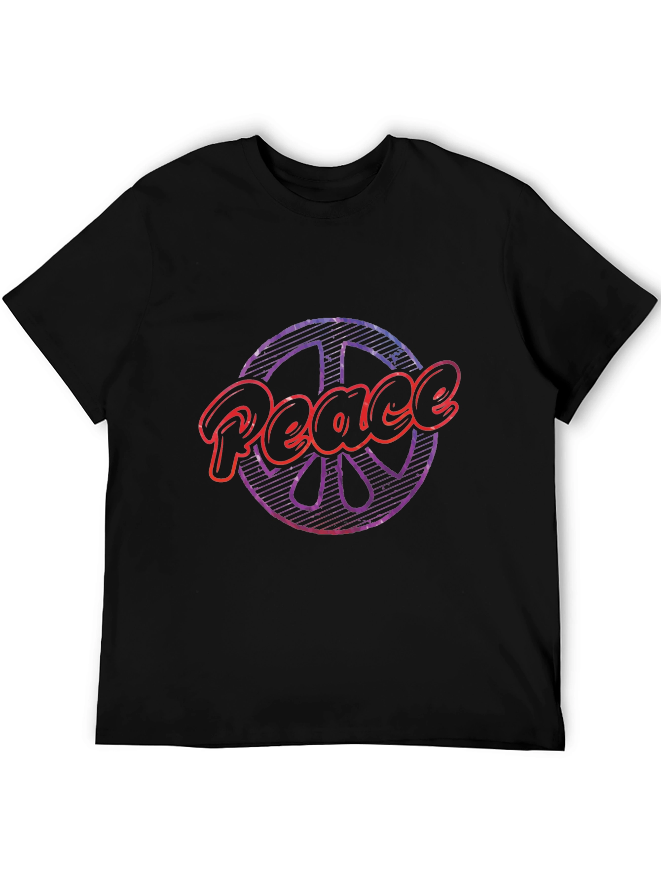 Peace Sign Graphic Tee - Black