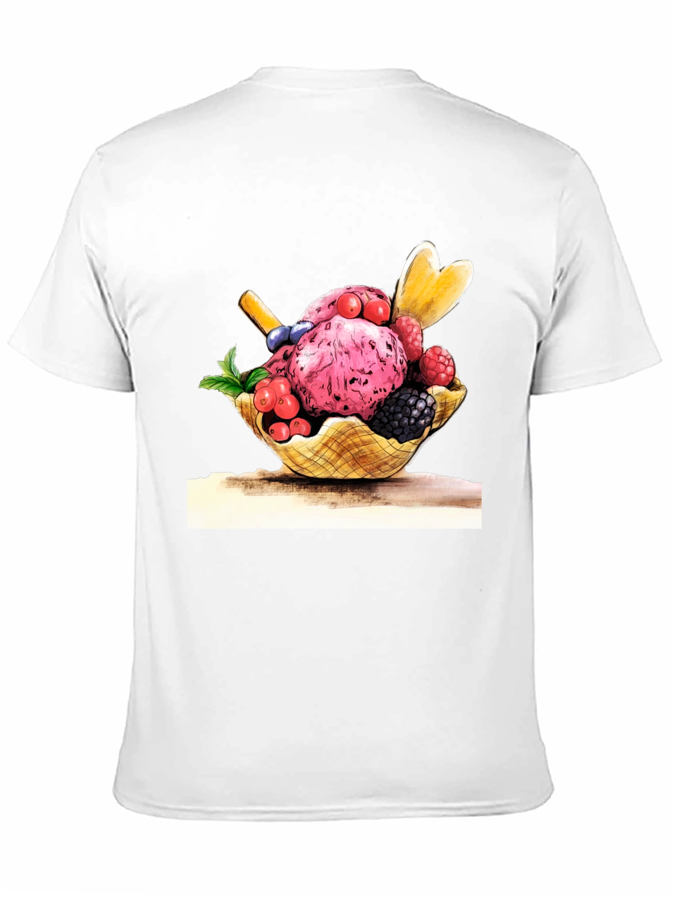 Ice Cream Graphic Black T-Shirt