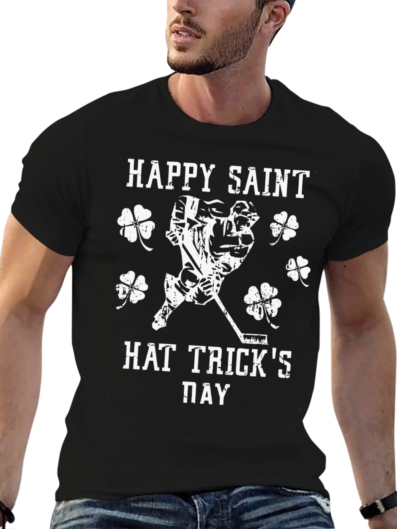 Happy Saint Hat Tricks Day Black T-Shirt