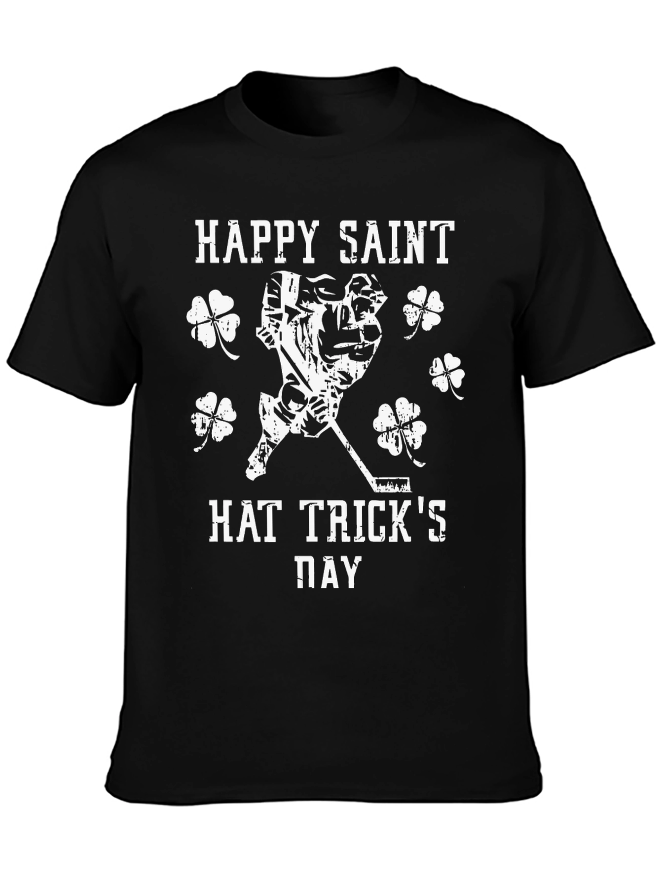Happy Saint Hat Tricks Day Black T-Shirt