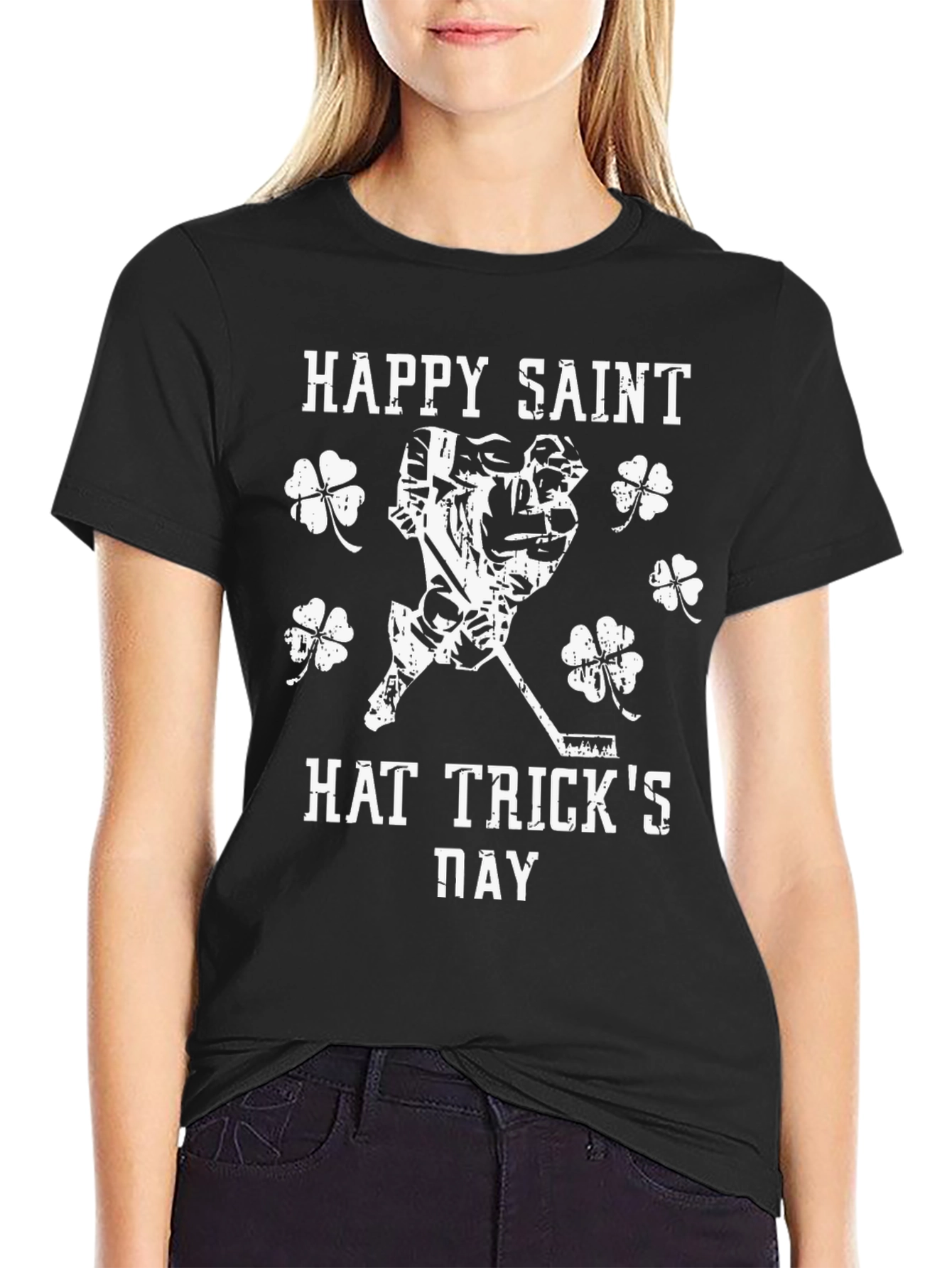 Happy Saint Hat Tricks Day Black T-Shirt