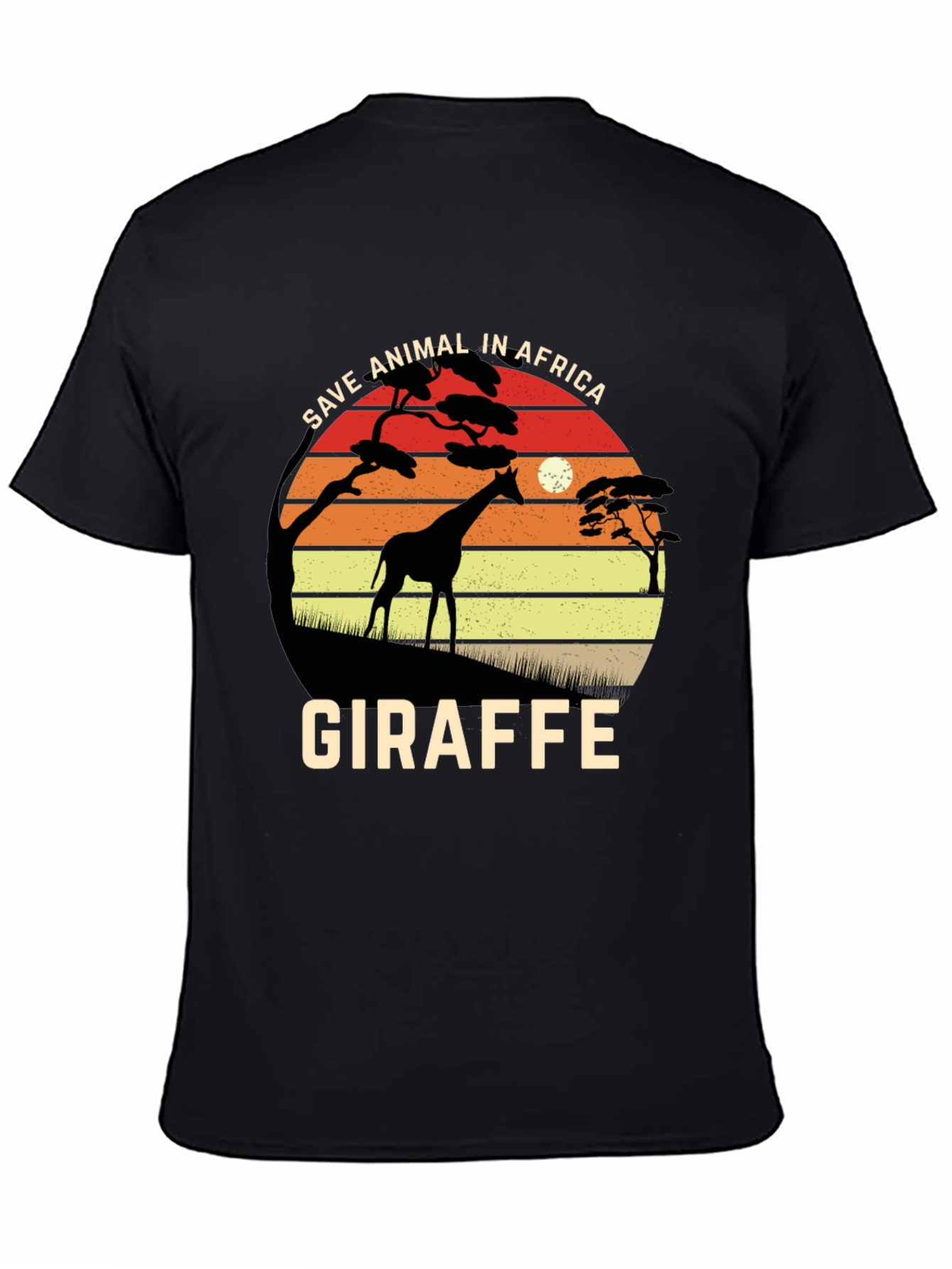 Save African Animals Giraffe Graphic T-Shirt