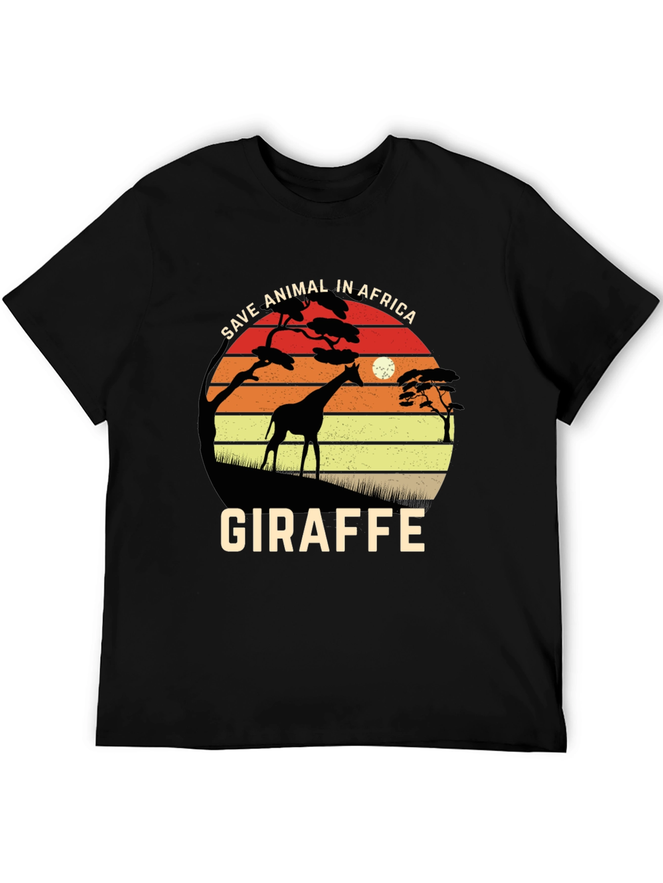 Save African Animals Giraffe Graphic T-Shirt