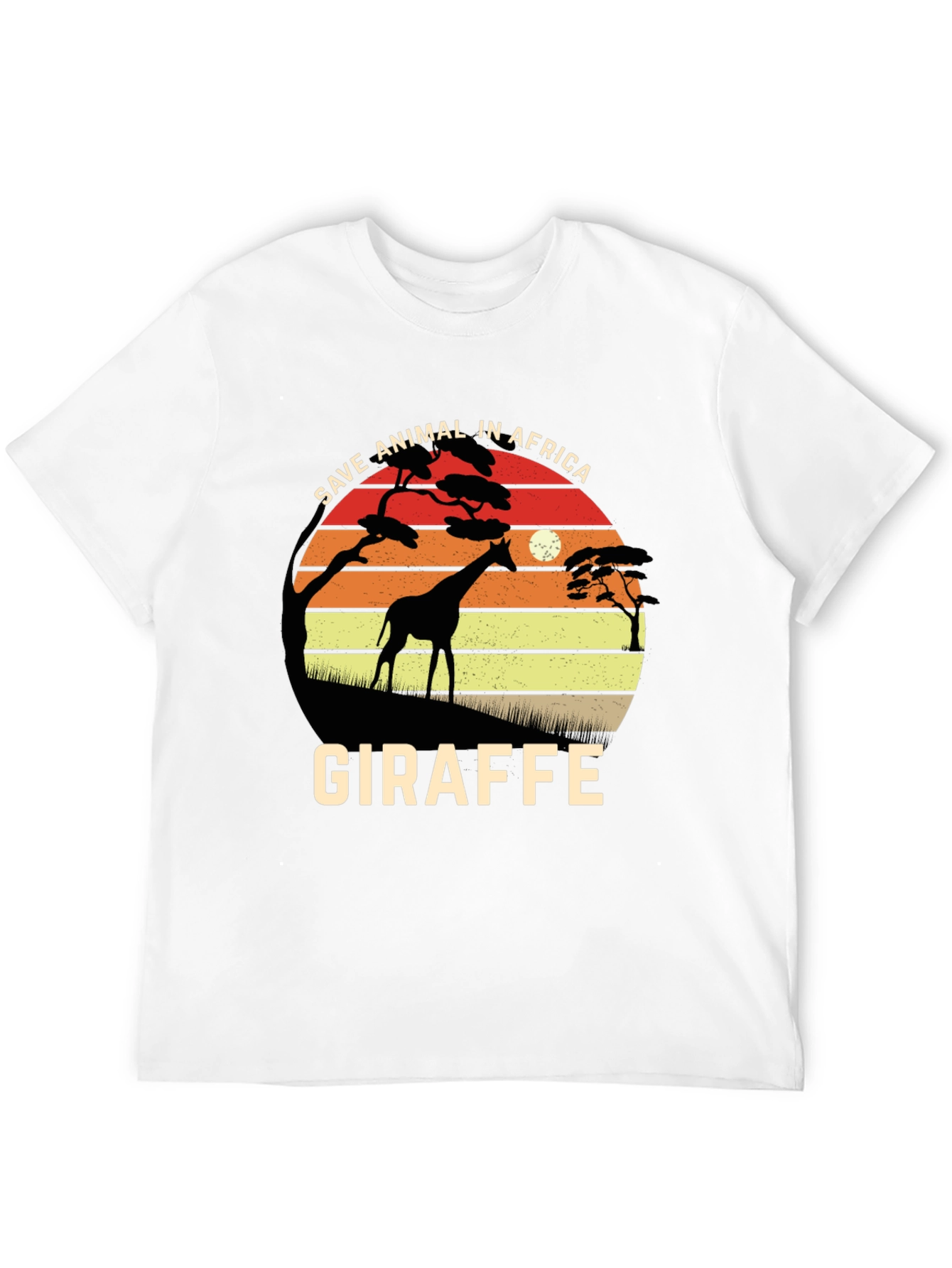 Save African Animals Giraffe Graphic T-Shirt