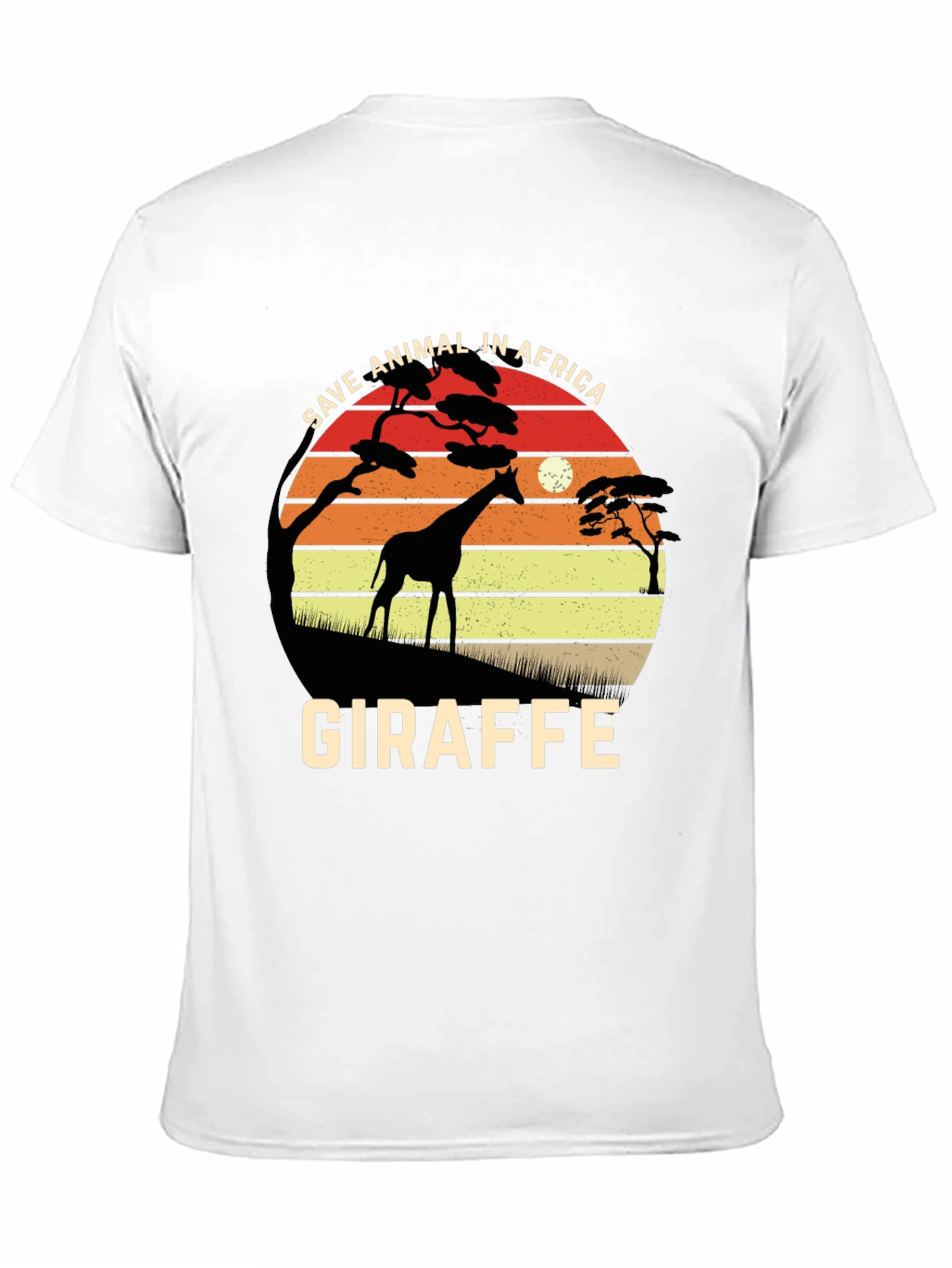 Save African Animals Giraffe Graphic T-Shirt