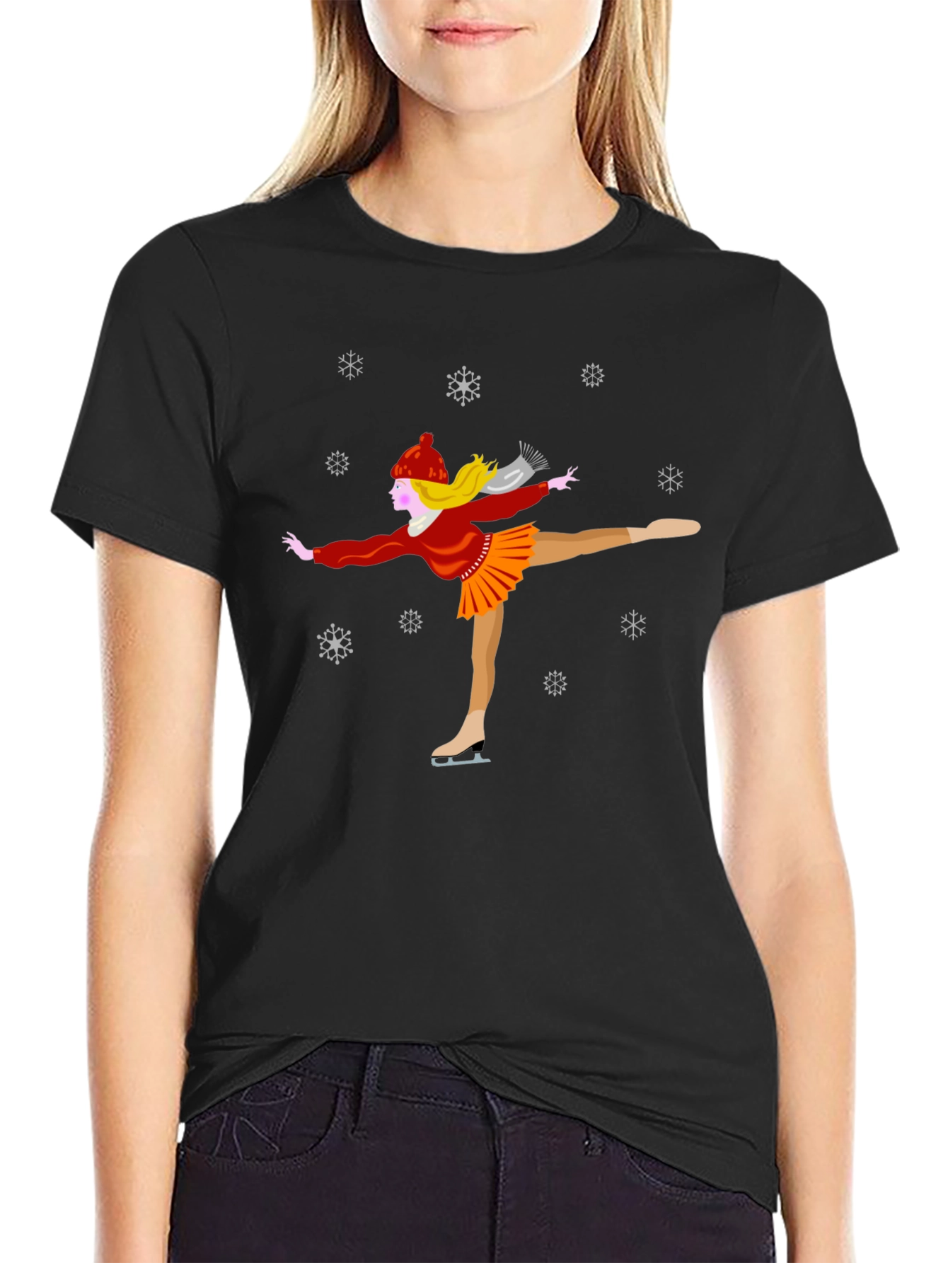 Winter Ice Skater Graphic Tee