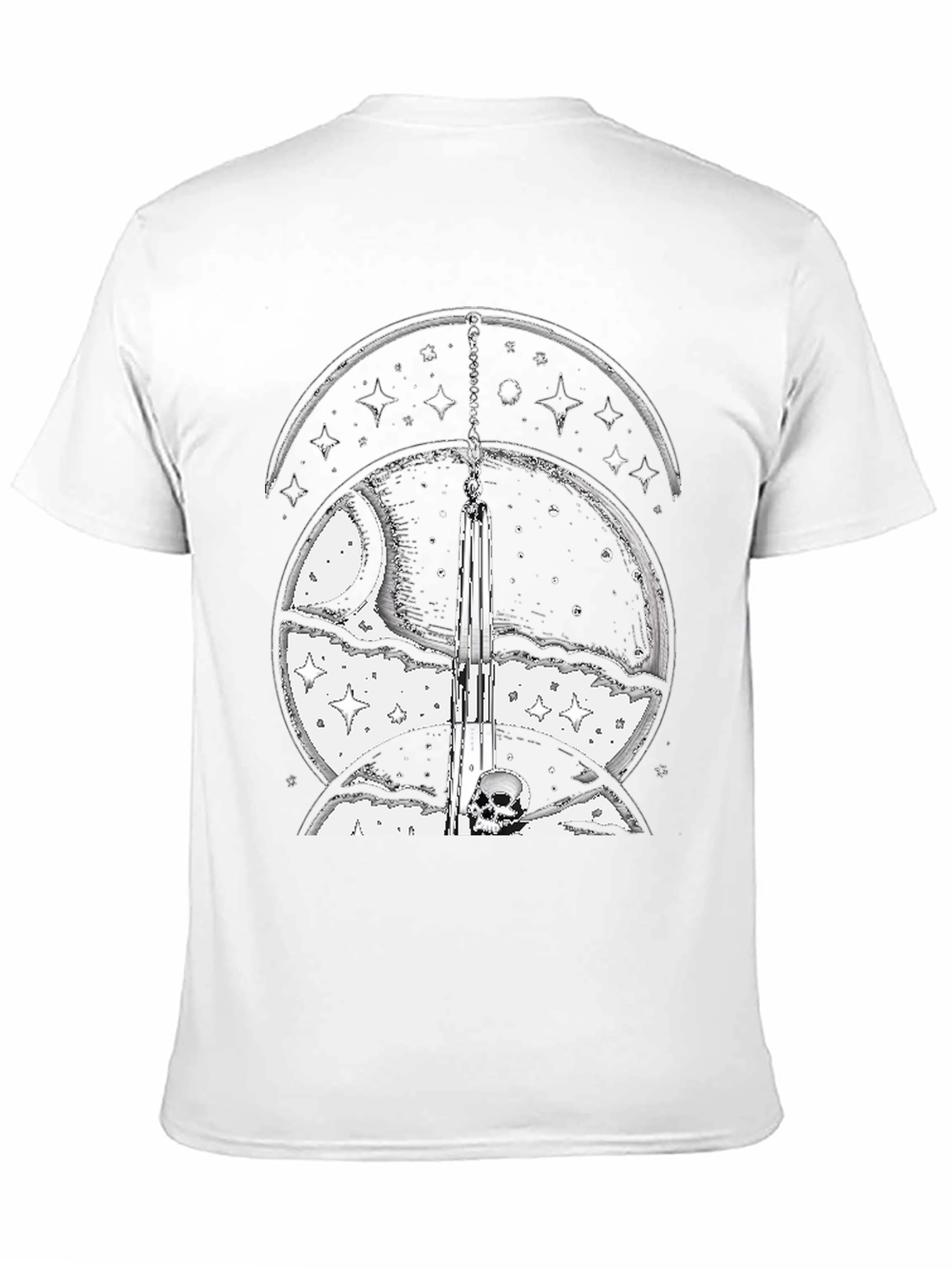 Mystic Moon Skull Graphic Tee