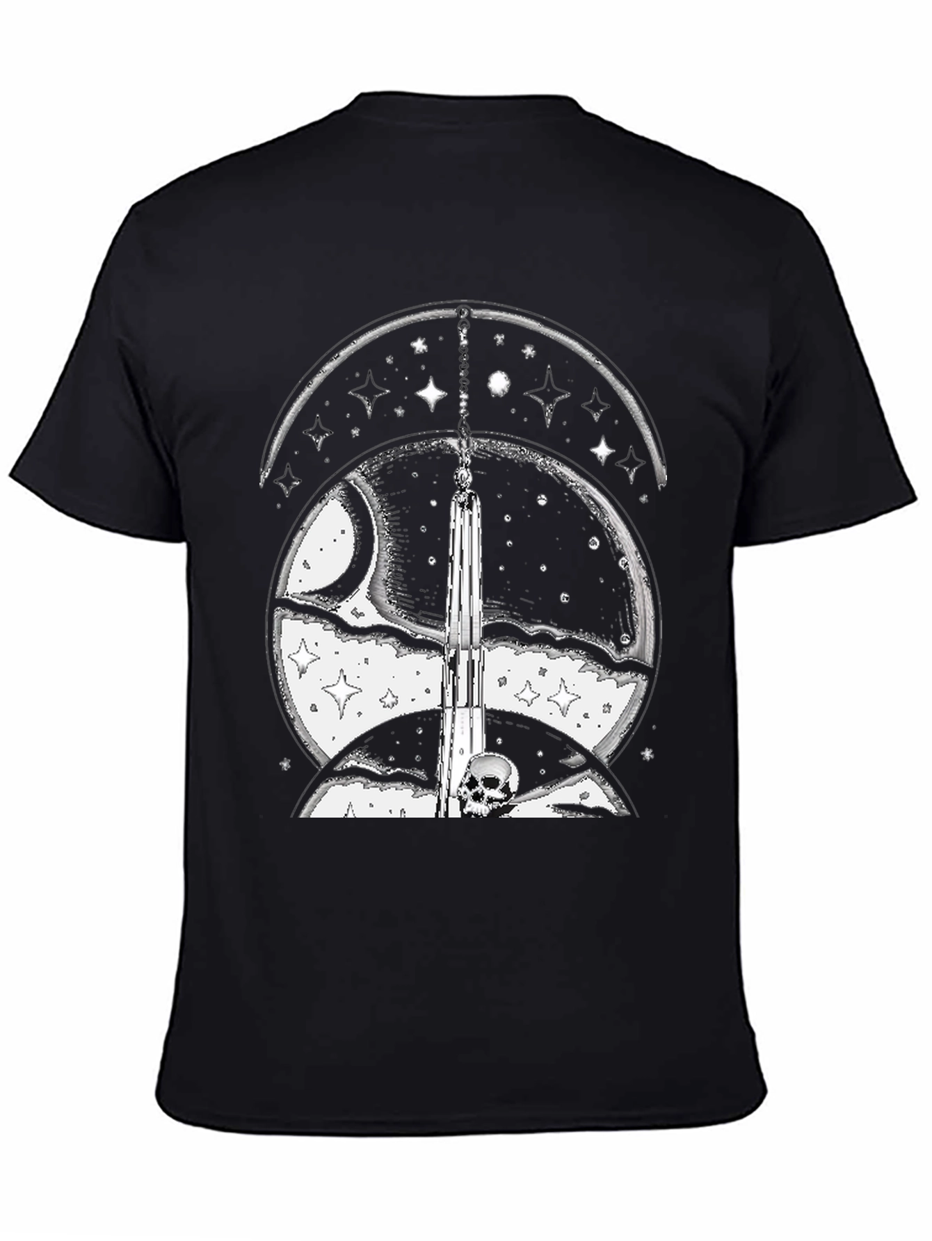 Mystic Moon Skull Graphic Tee
