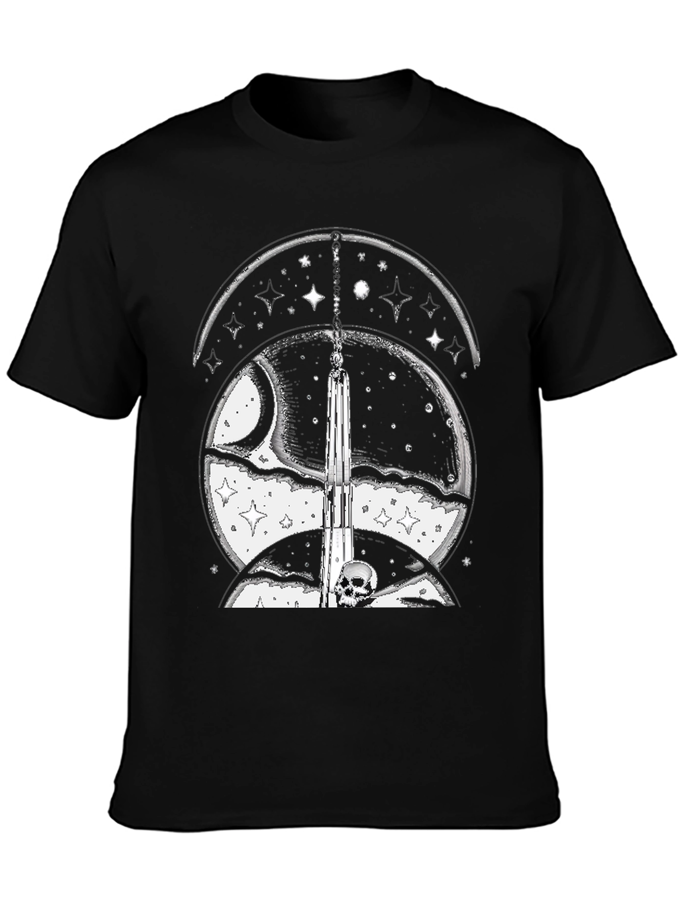 Mystic Moon Skull Graphic Tee
