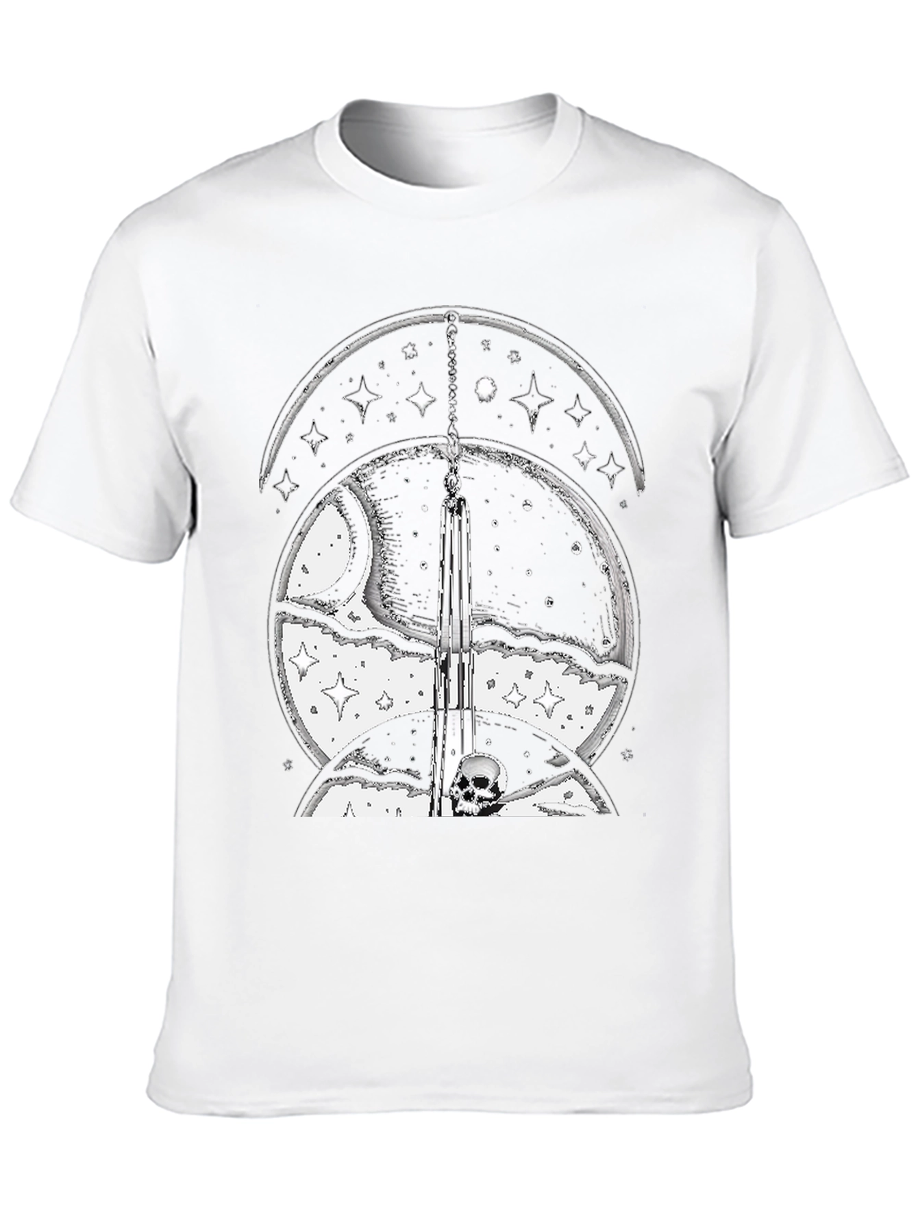 Mystic Moon Skull Graphic Tee