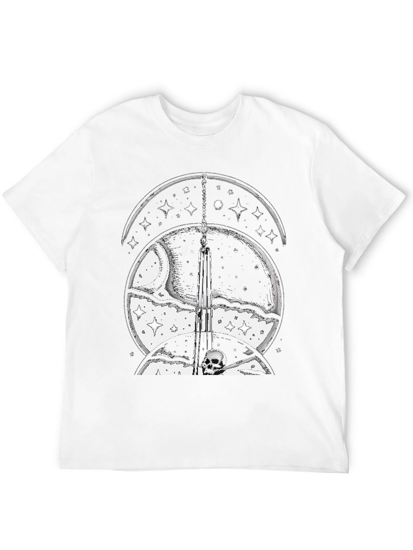 Mystic Moon Skull Graphic Tee