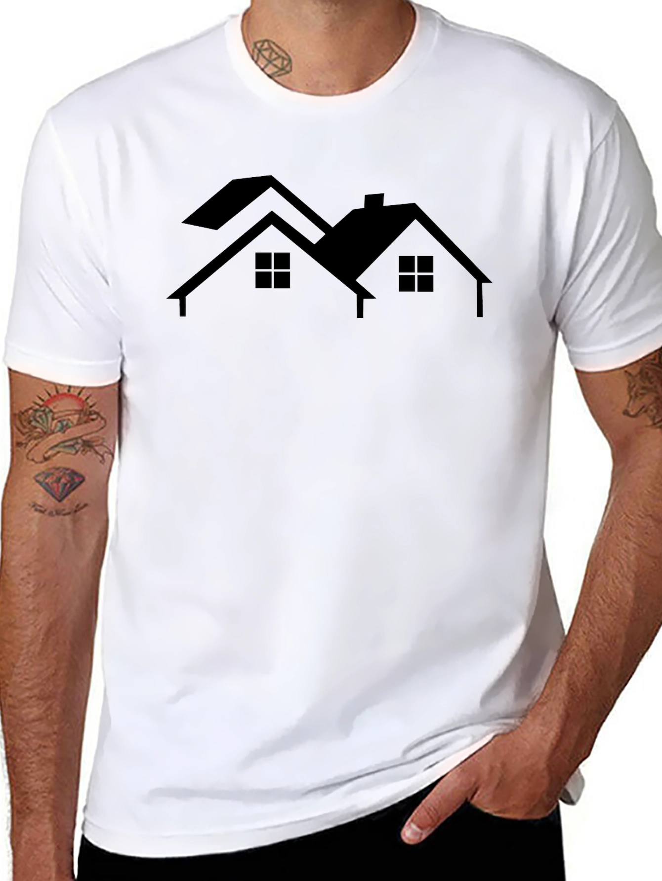 House Silhouette T-Shirt - Urban Style
