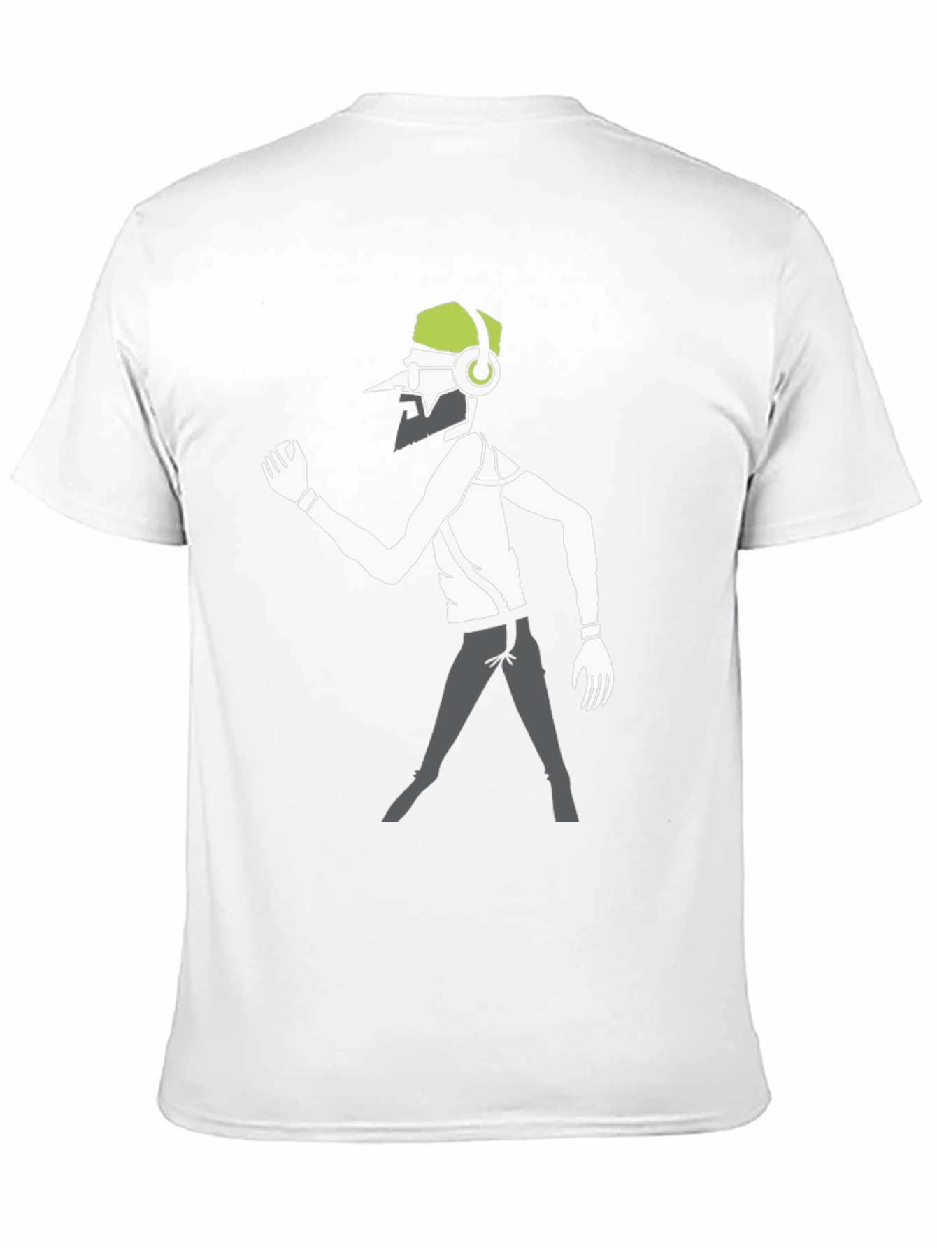 Funky DJ Graphic Tee - Black Cotton Casual Wear