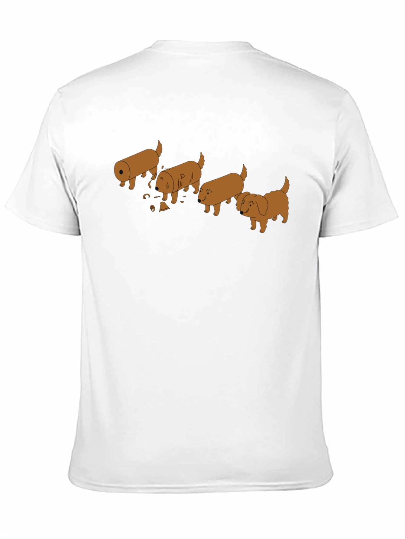 Evolution of Dog Funny T-Shirt Black Cotton