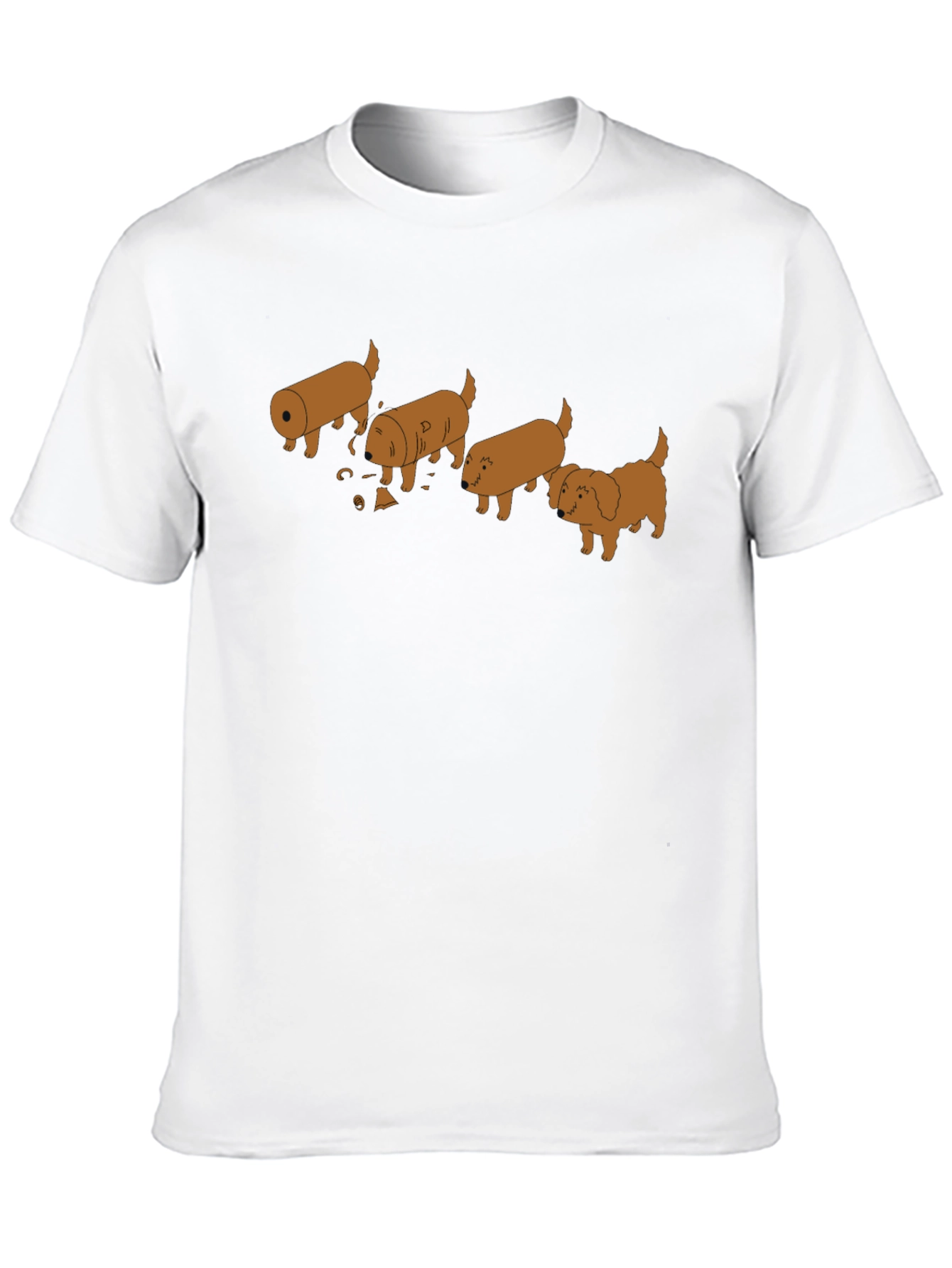 Evolution of Dog Funny T-Shirt Black Cotton