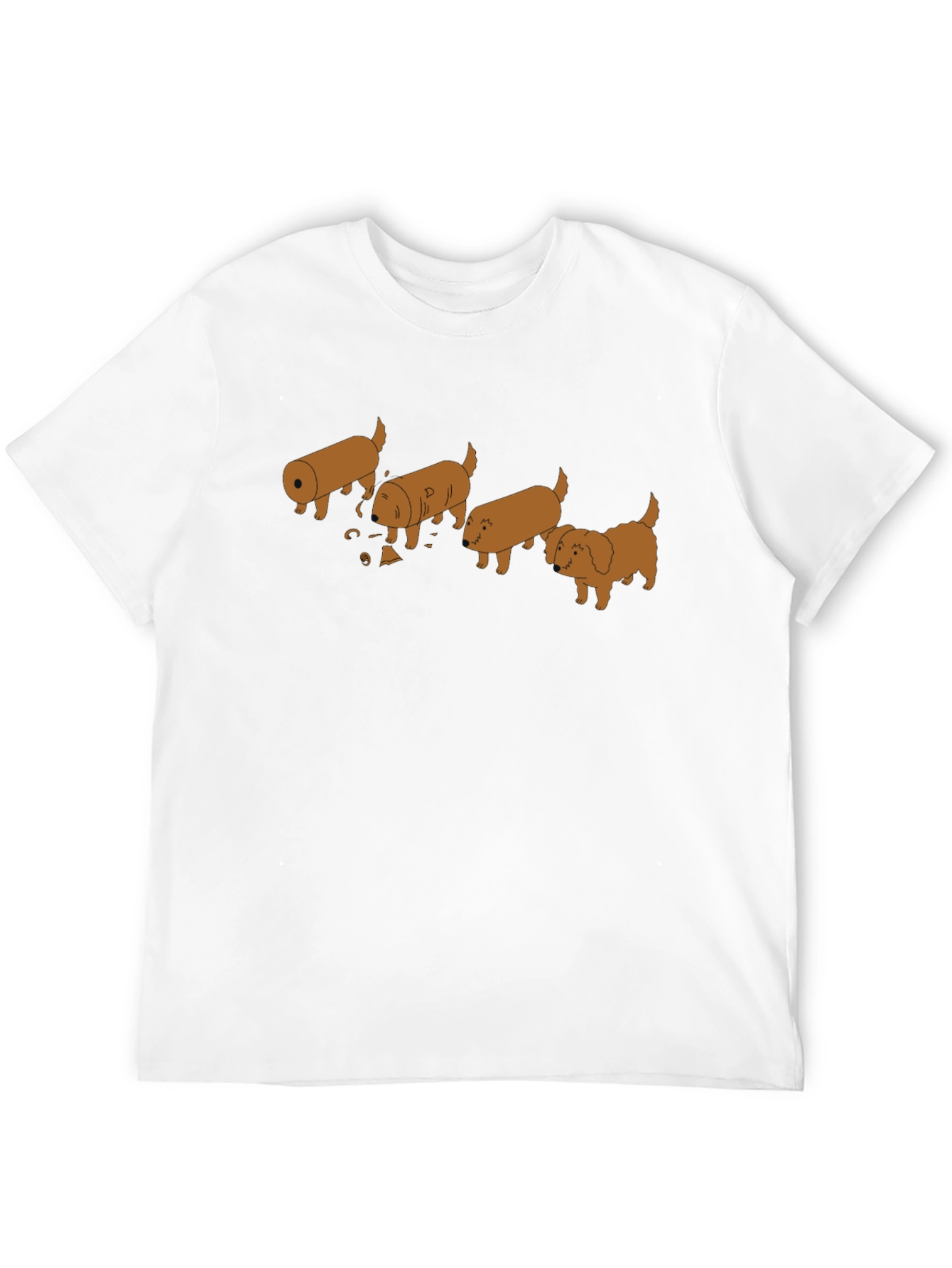 Evolution of Dog Funny T-Shirt Black Cotton