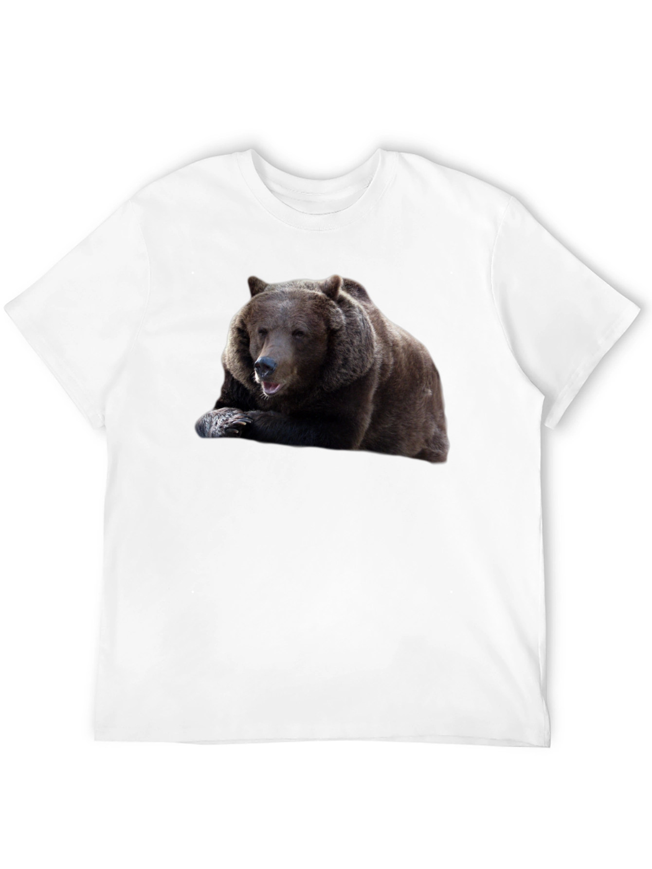 Bear Graphic Tee - Mens Black Cotton T-Shirt