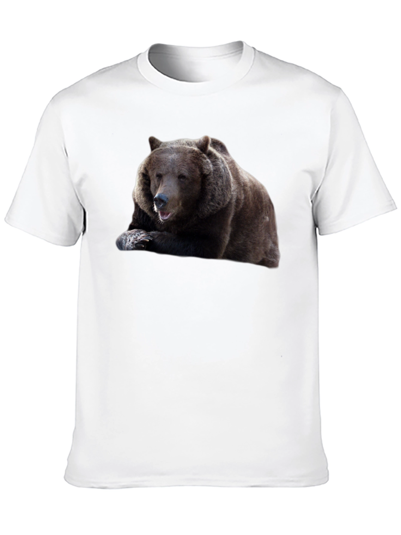 Bear Graphic Tee - Mens Black Cotton T-Shirt