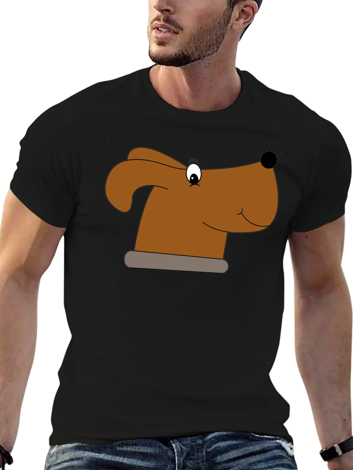 Dog Graphic Black T-Shirt