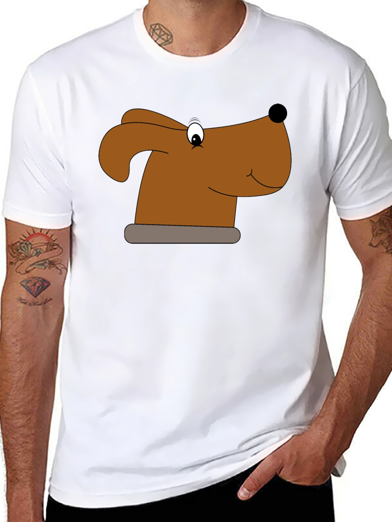 Dog Graphic Black T-Shirt