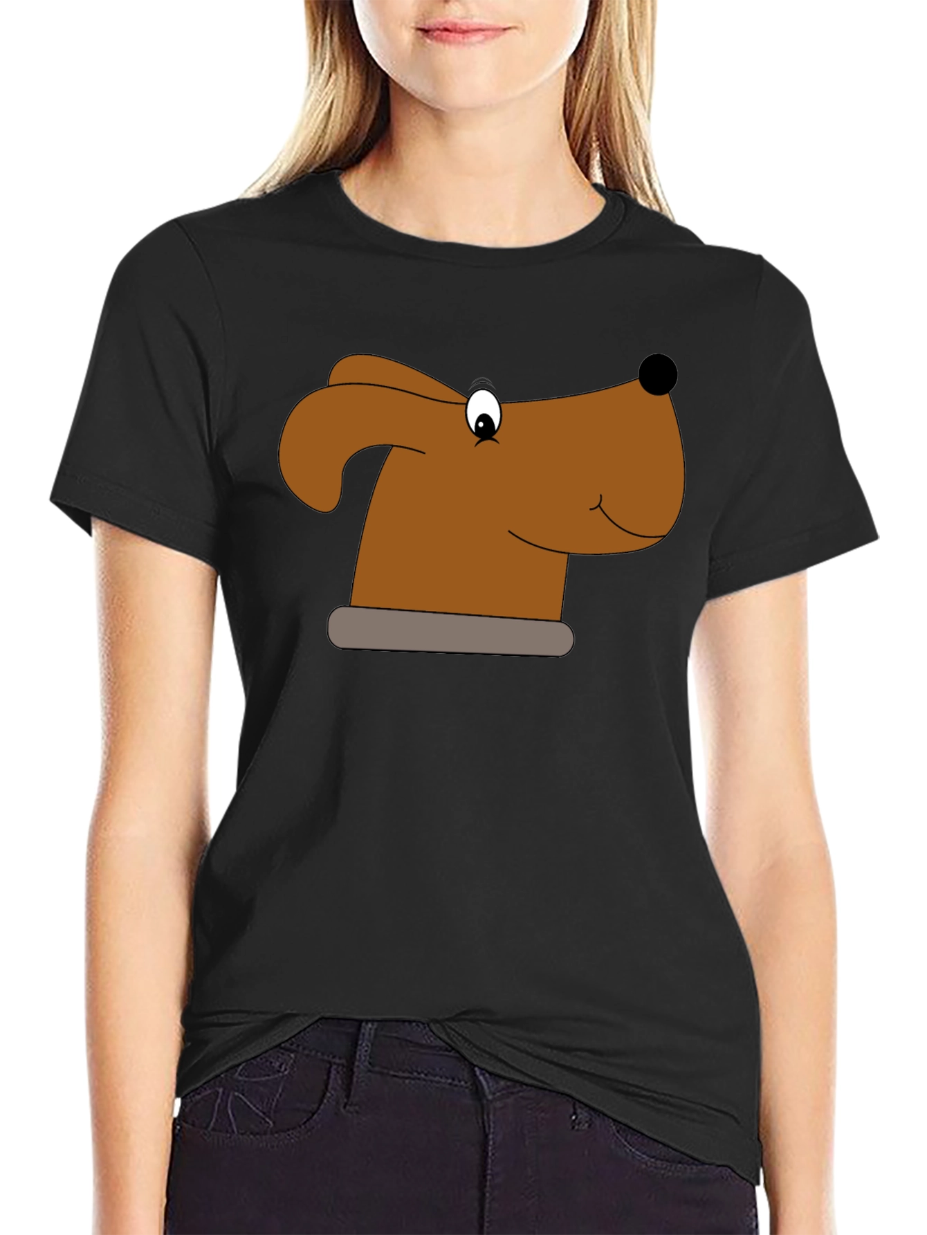 Dog Graphic Black T-Shirt