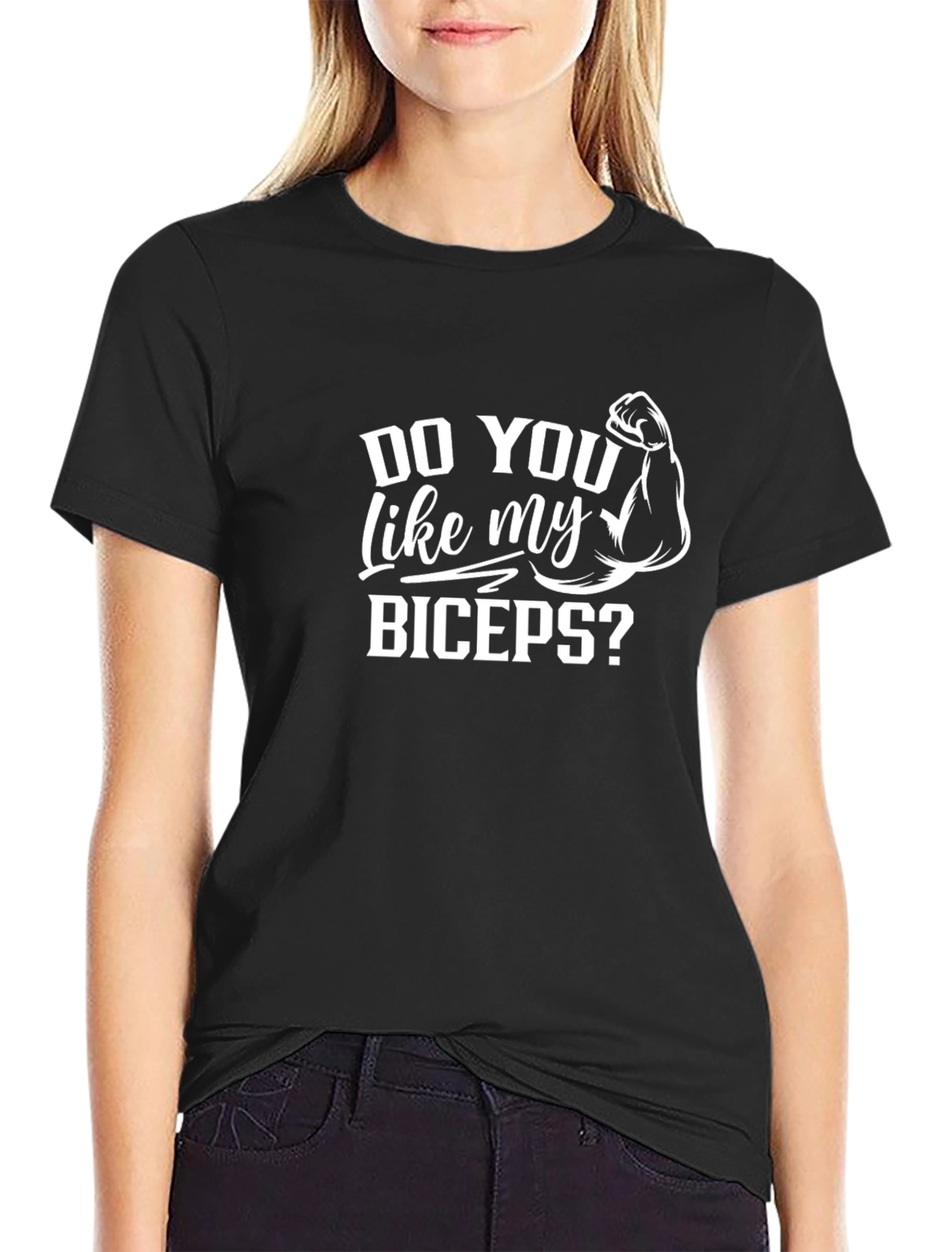 Funny Biceps Graphic T-Shirt - Workout Gym Tee