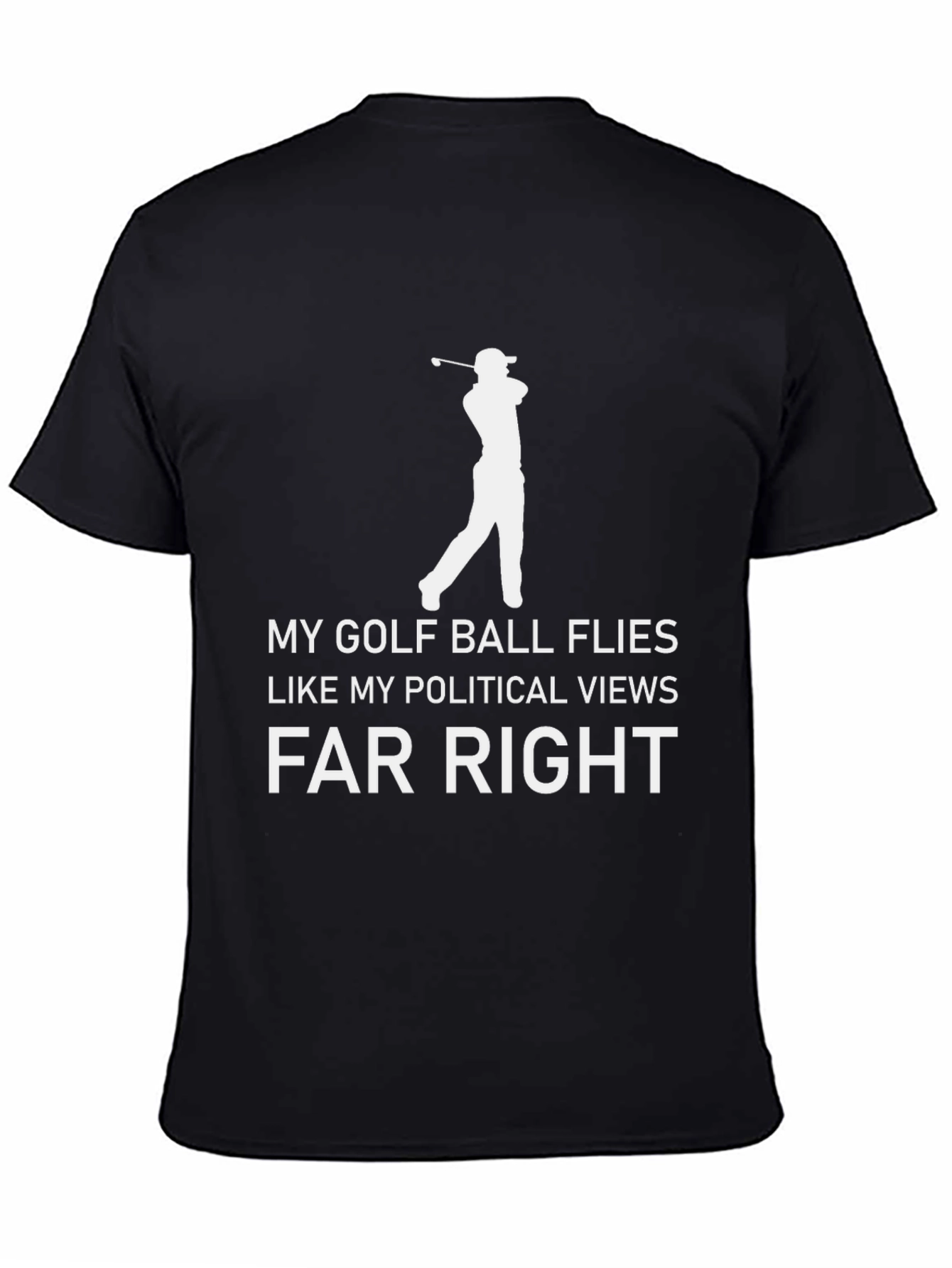 Political Humor Golf T-Shirt - Flies Far Right!