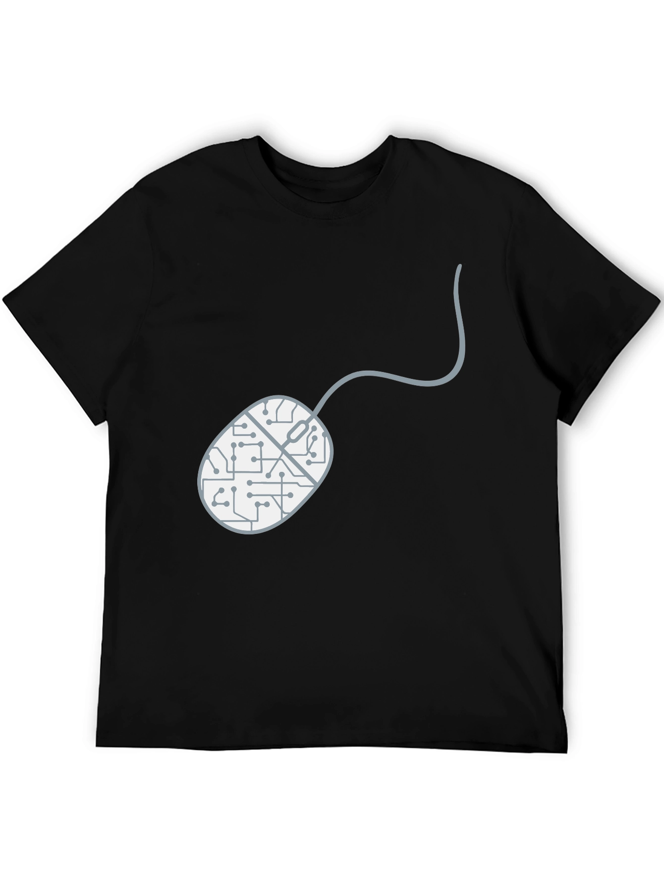 Circuit Board Mouse Graphic T-Shirt
