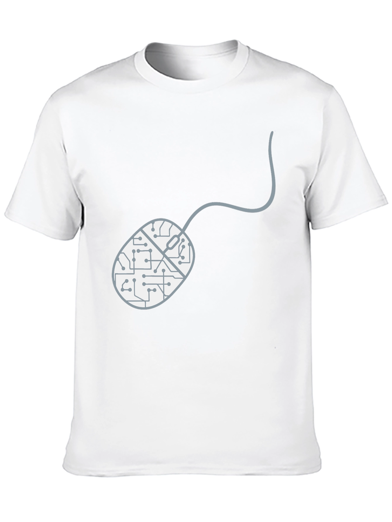 Circuit Board Mouse Graphic T-Shirt