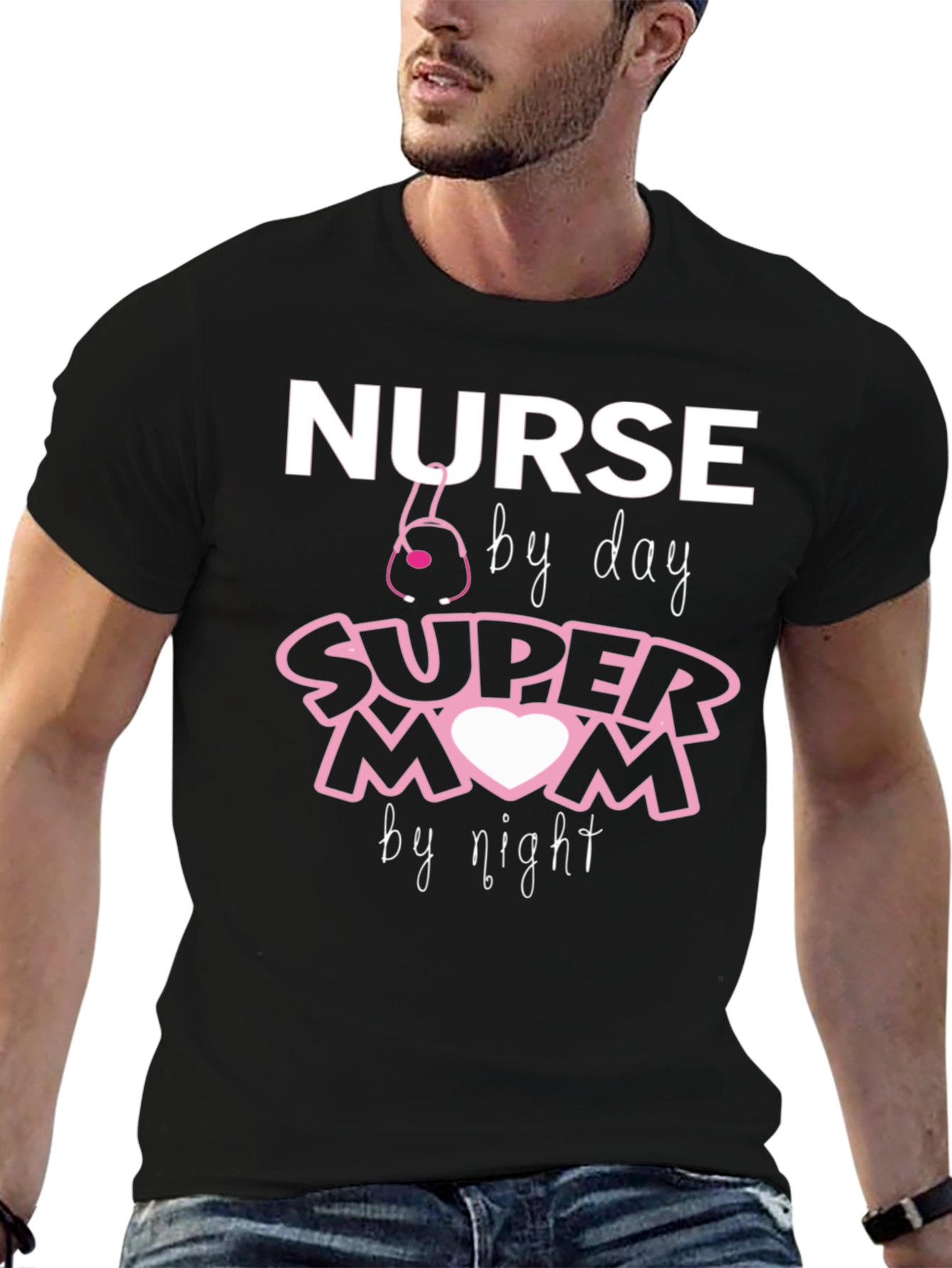 Nurse by Day Super Mom by Night T-Shirt