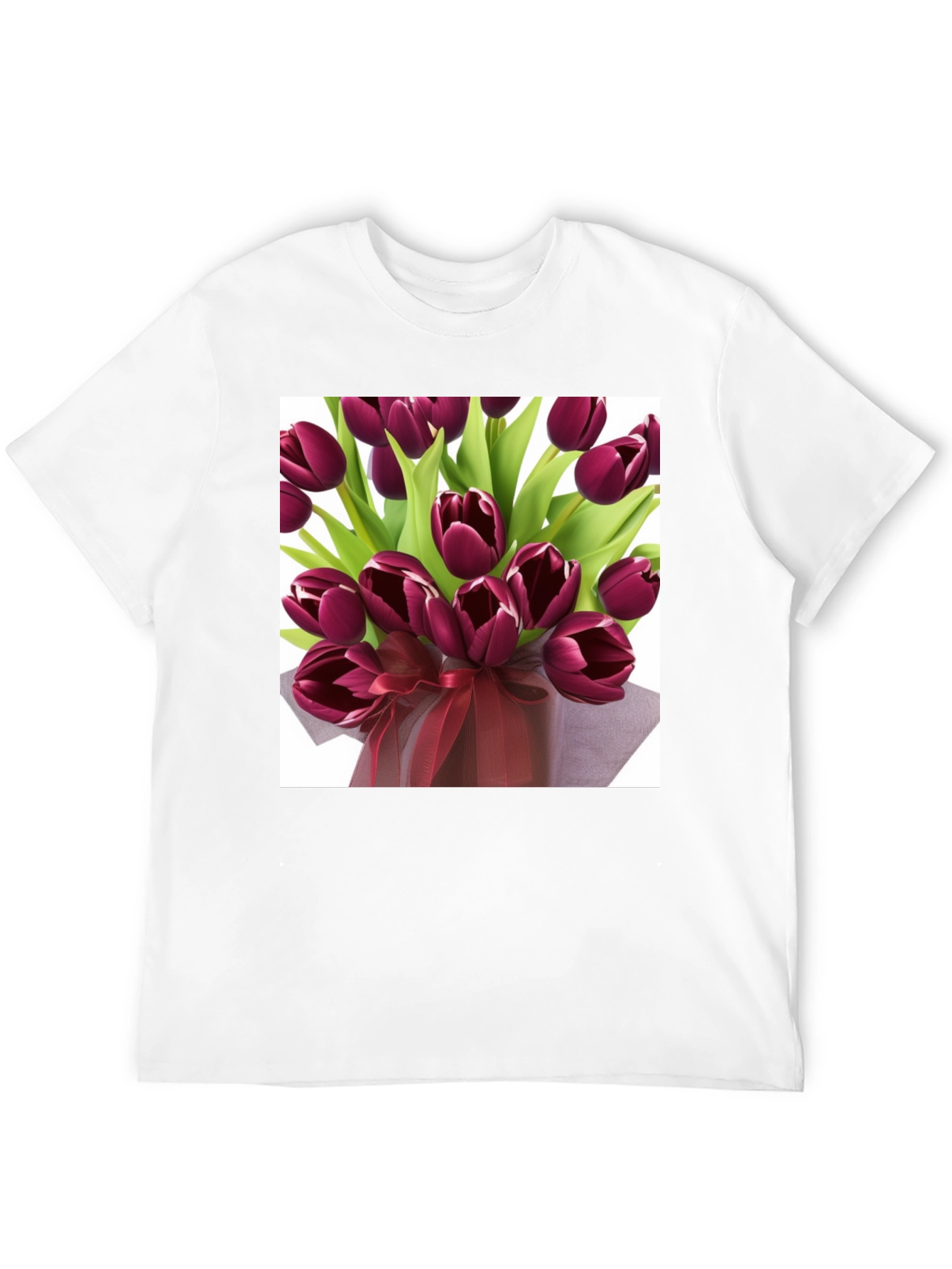 Tulip Bouquet Graphic Tee - Stylish Floral Design