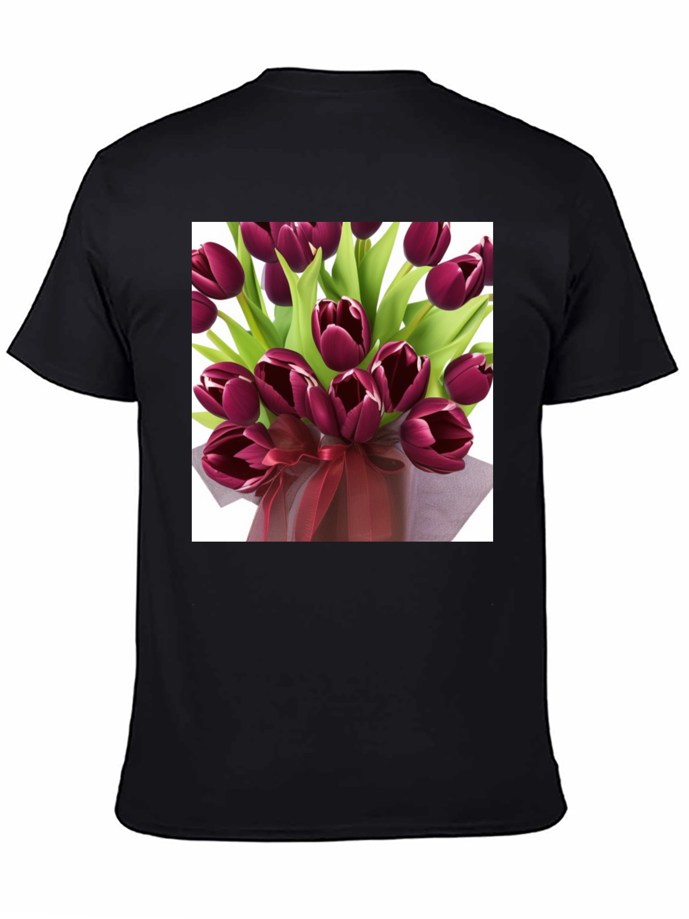 Tulip Bouquet Graphic Tee - Stylish Floral Design