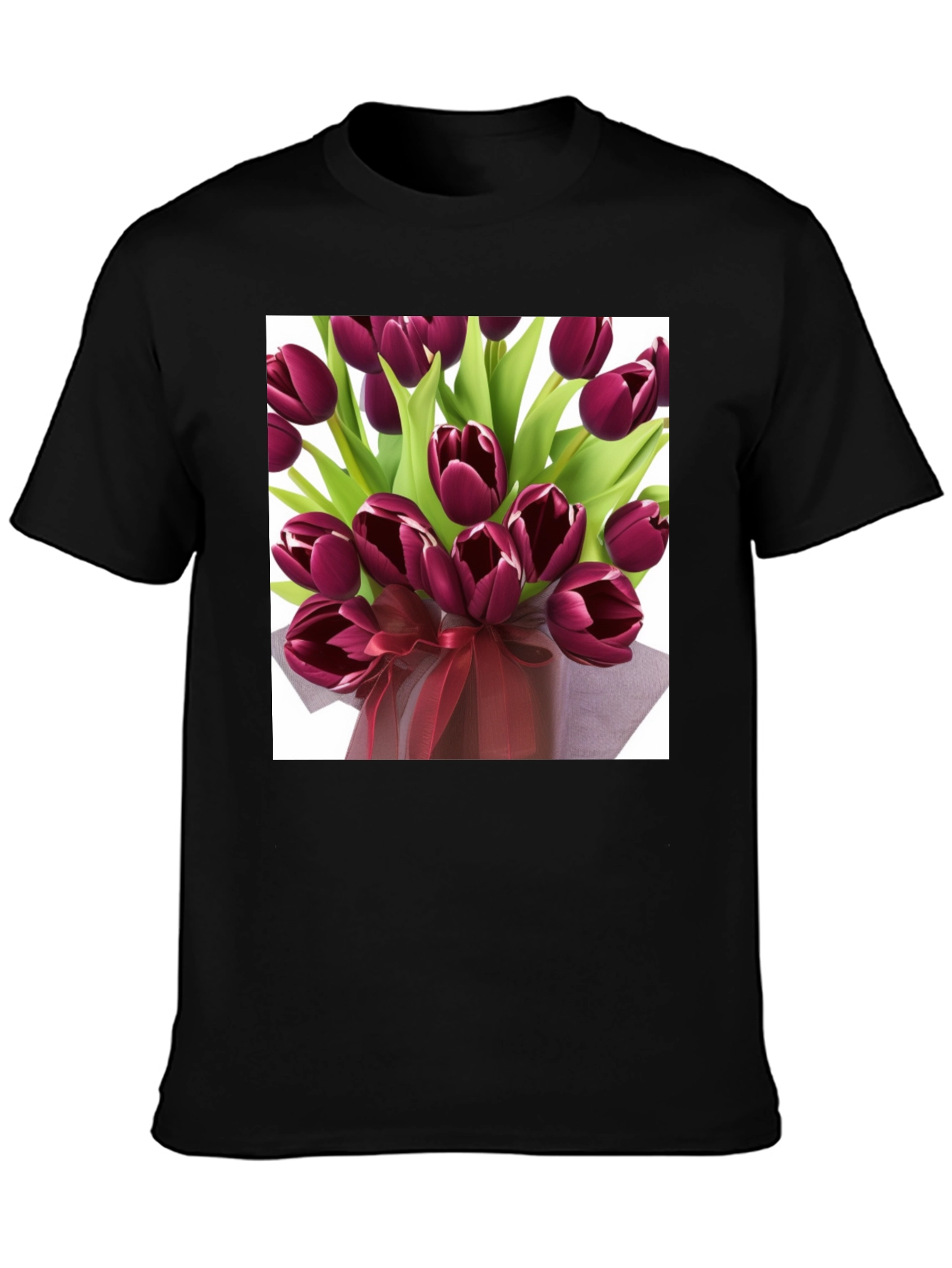 Tulip Bouquet Graphic Tee - Stylish Floral Design