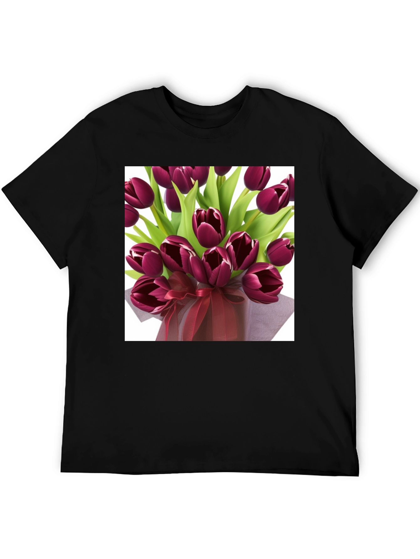 Tulip Bouquet Graphic Tee - Stylish Floral Design