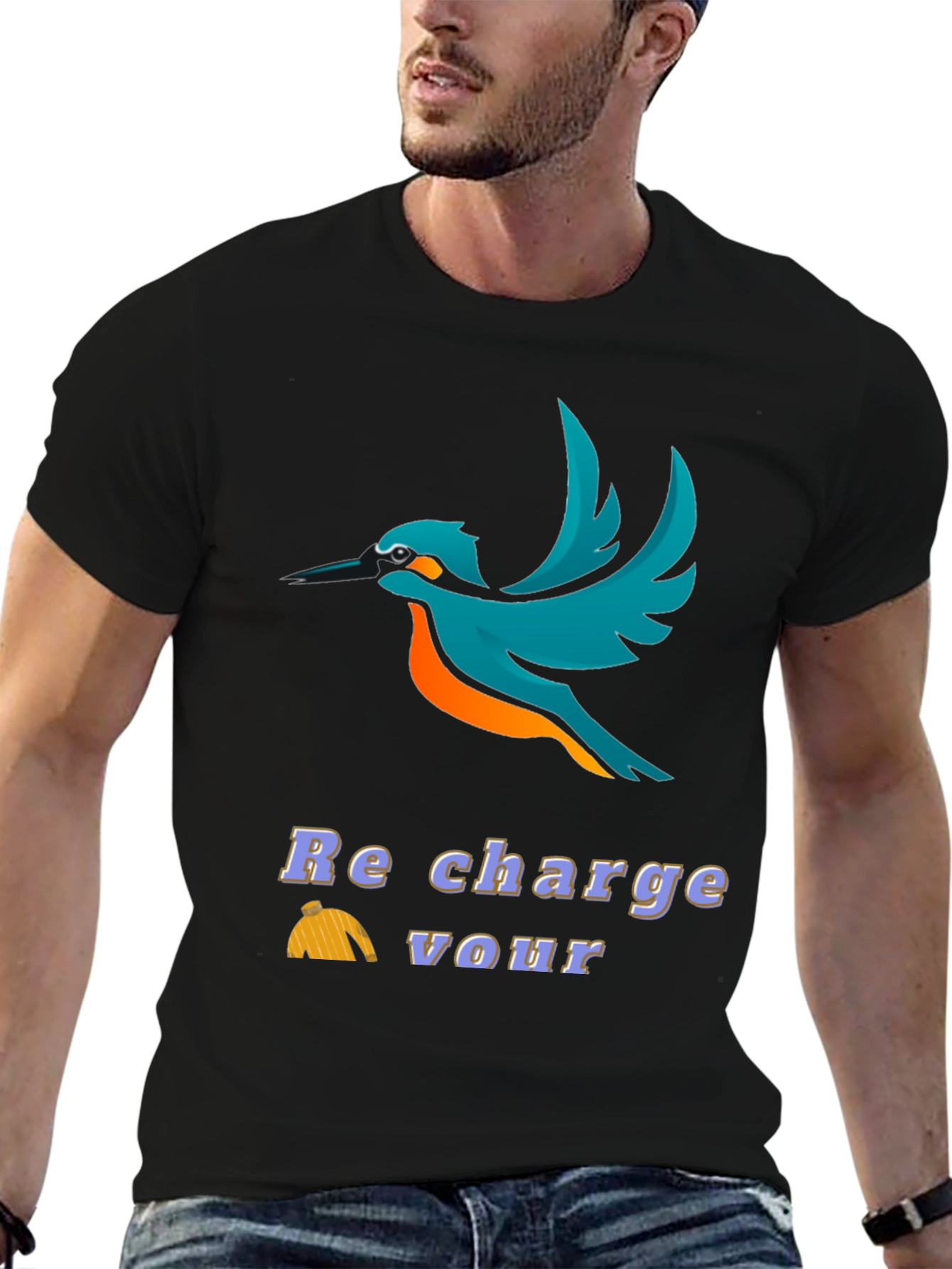 Bird Graphic T-Shirt - Recharge Your Vour