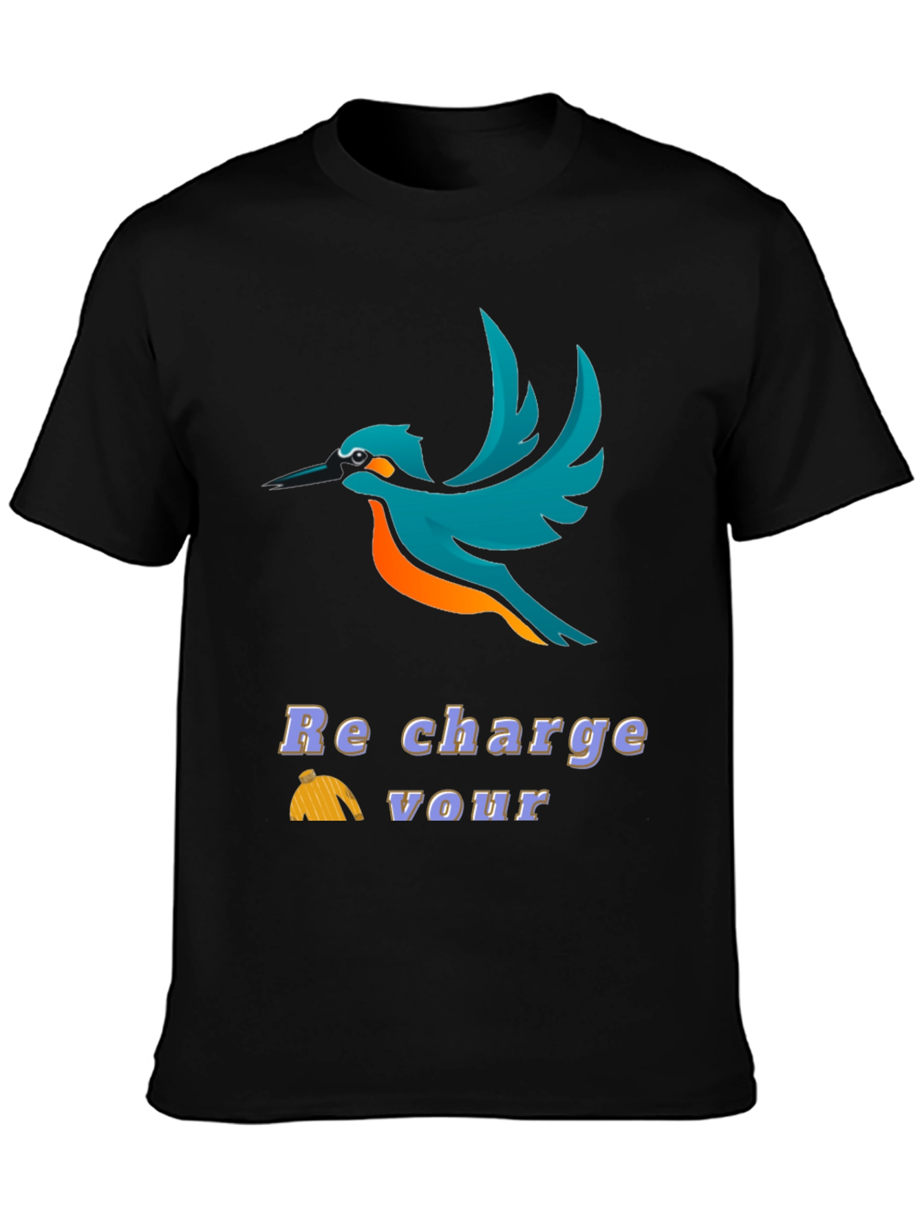 Bird Graphic T-Shirt - Recharge Your Vour